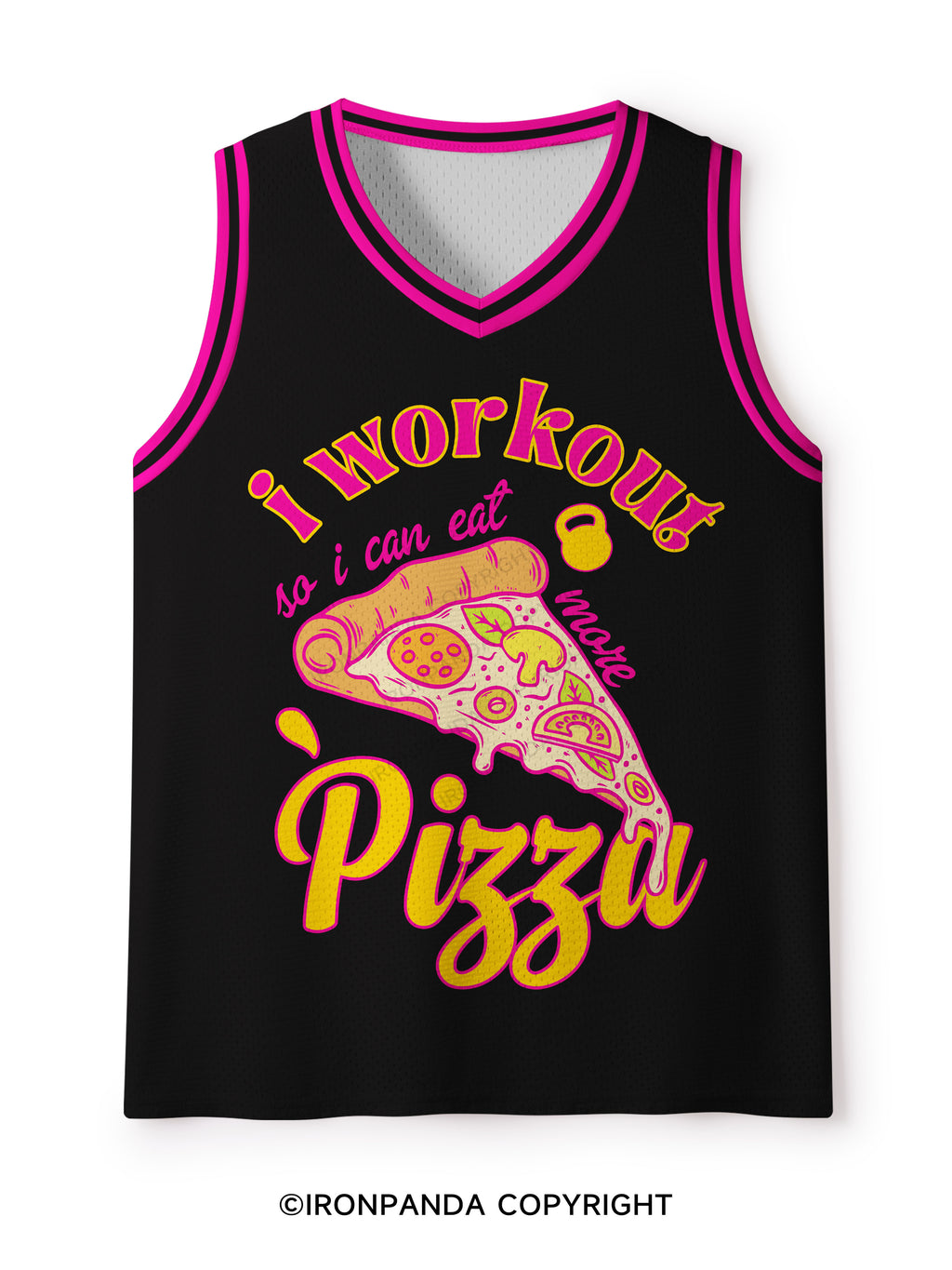 I WORKOUT SO I CAN EAT MORE PIZZA Mesh Tank Top