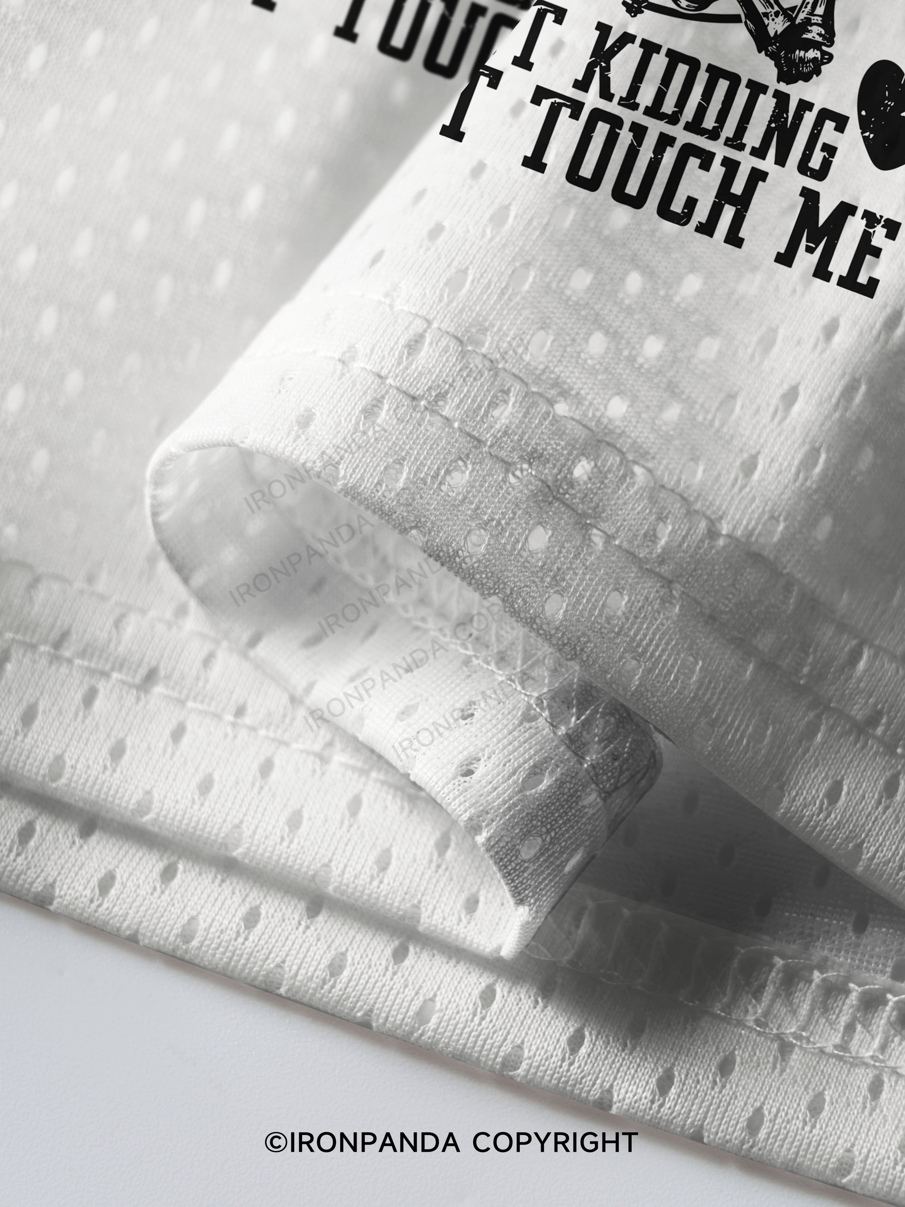 Free Hugs Just Kidding Don't Touch Me Skeleton Mesh Jersey
