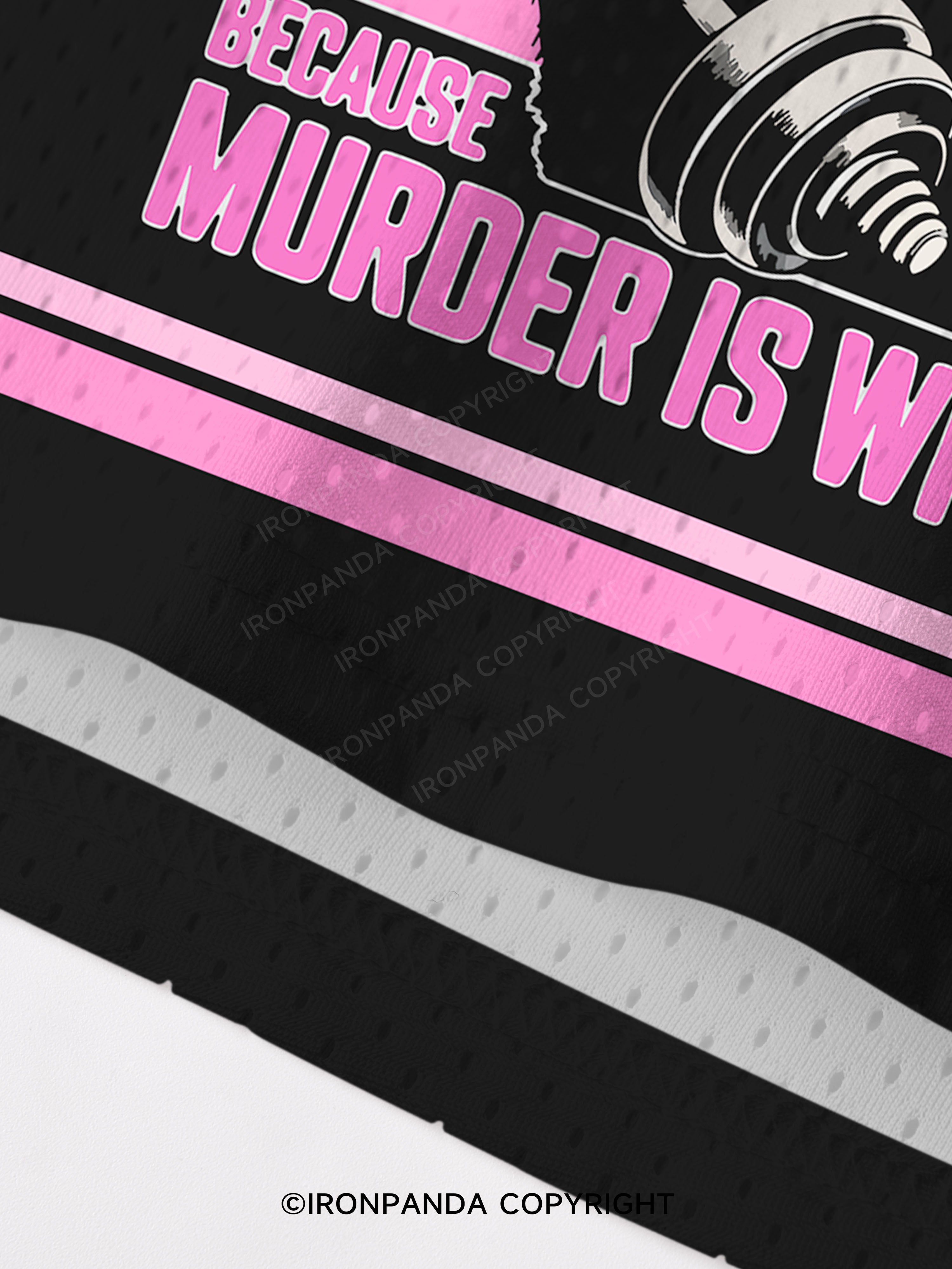 WORKOUT BECAUSE MURDER IS WRONG Mesh Tank Top