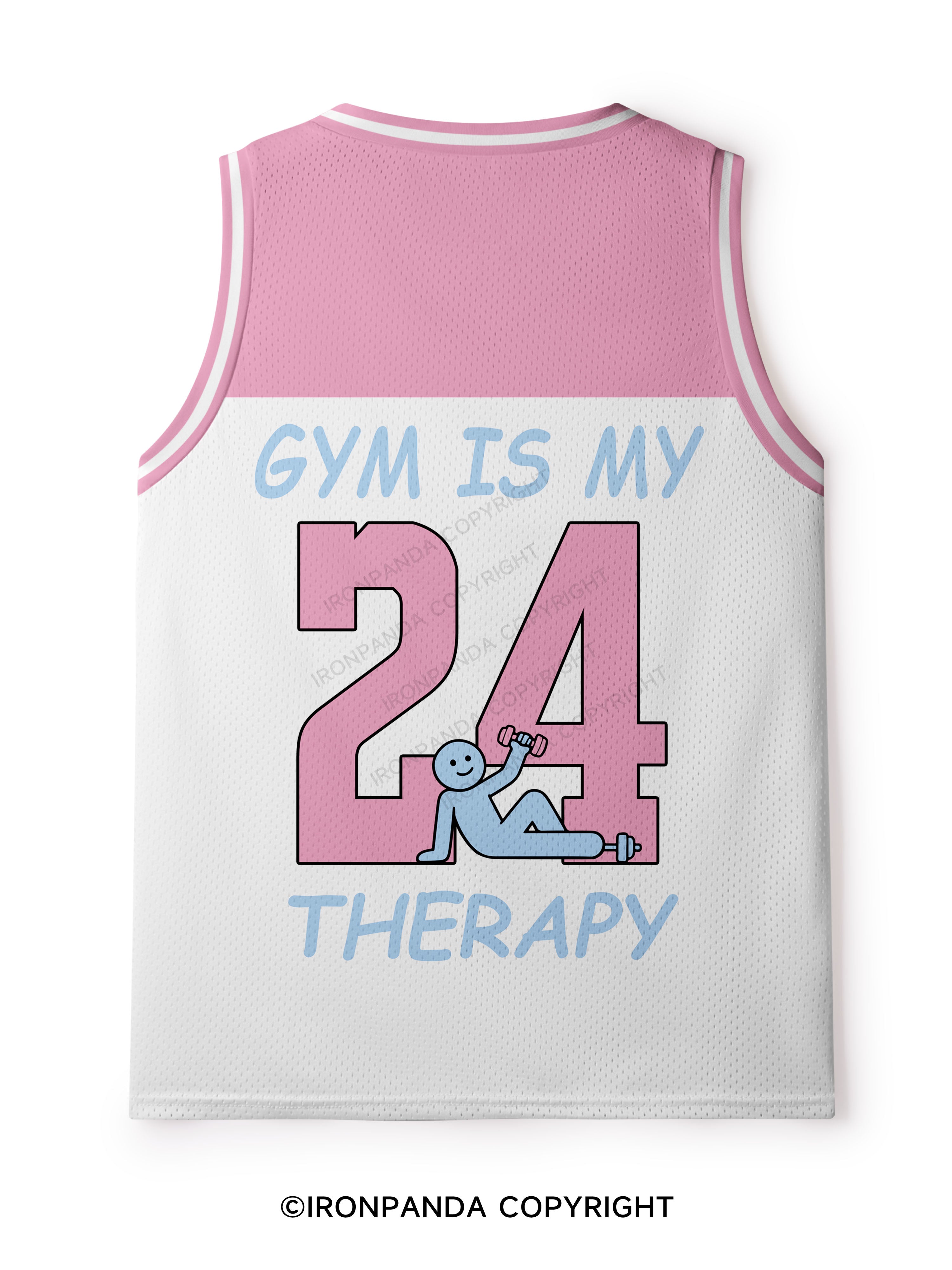GYM IS MY THERAPY CUTE Mesh Tank Top