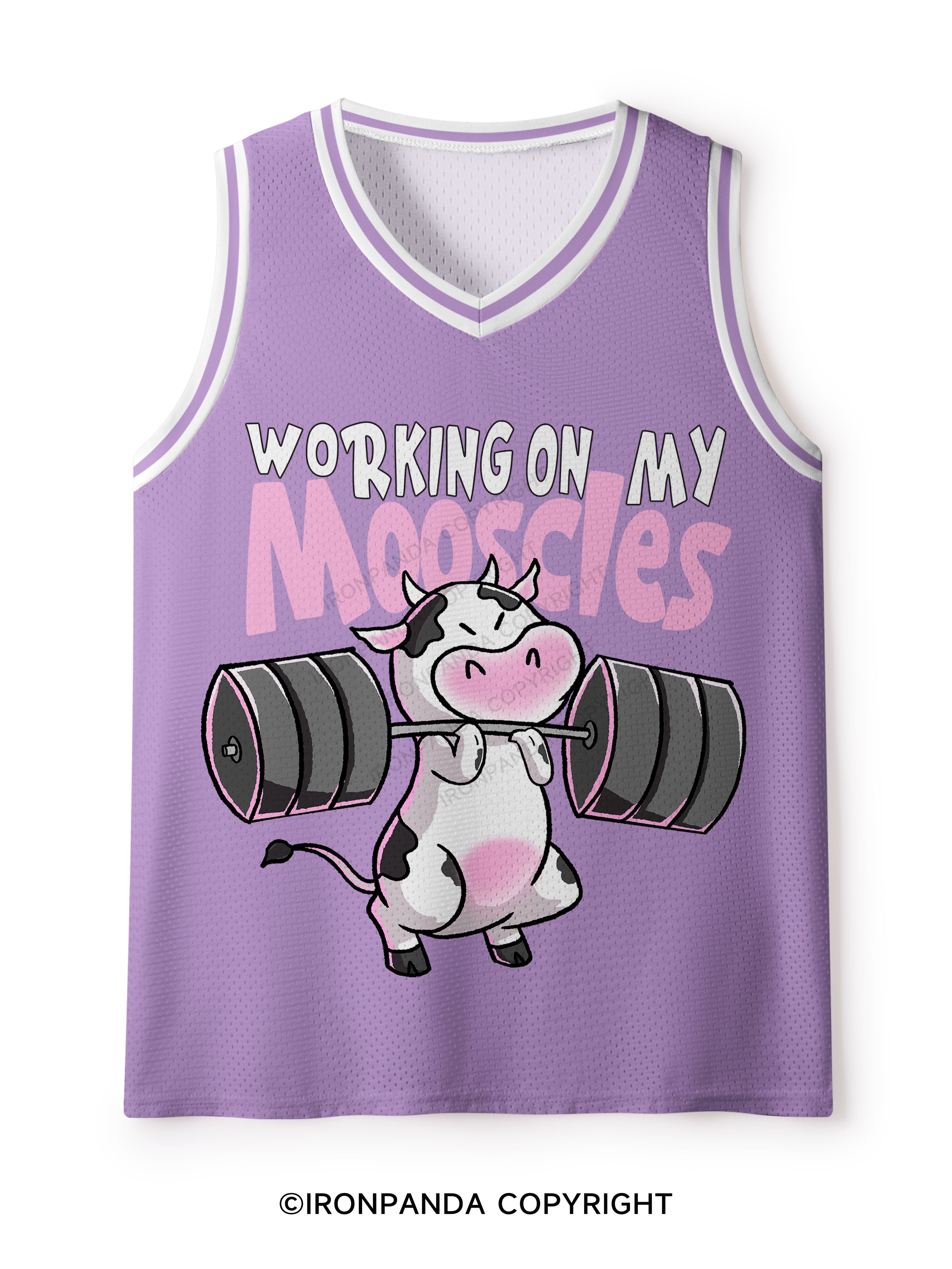 WORKING ON MY MOOSCLES Mesh Tank Top