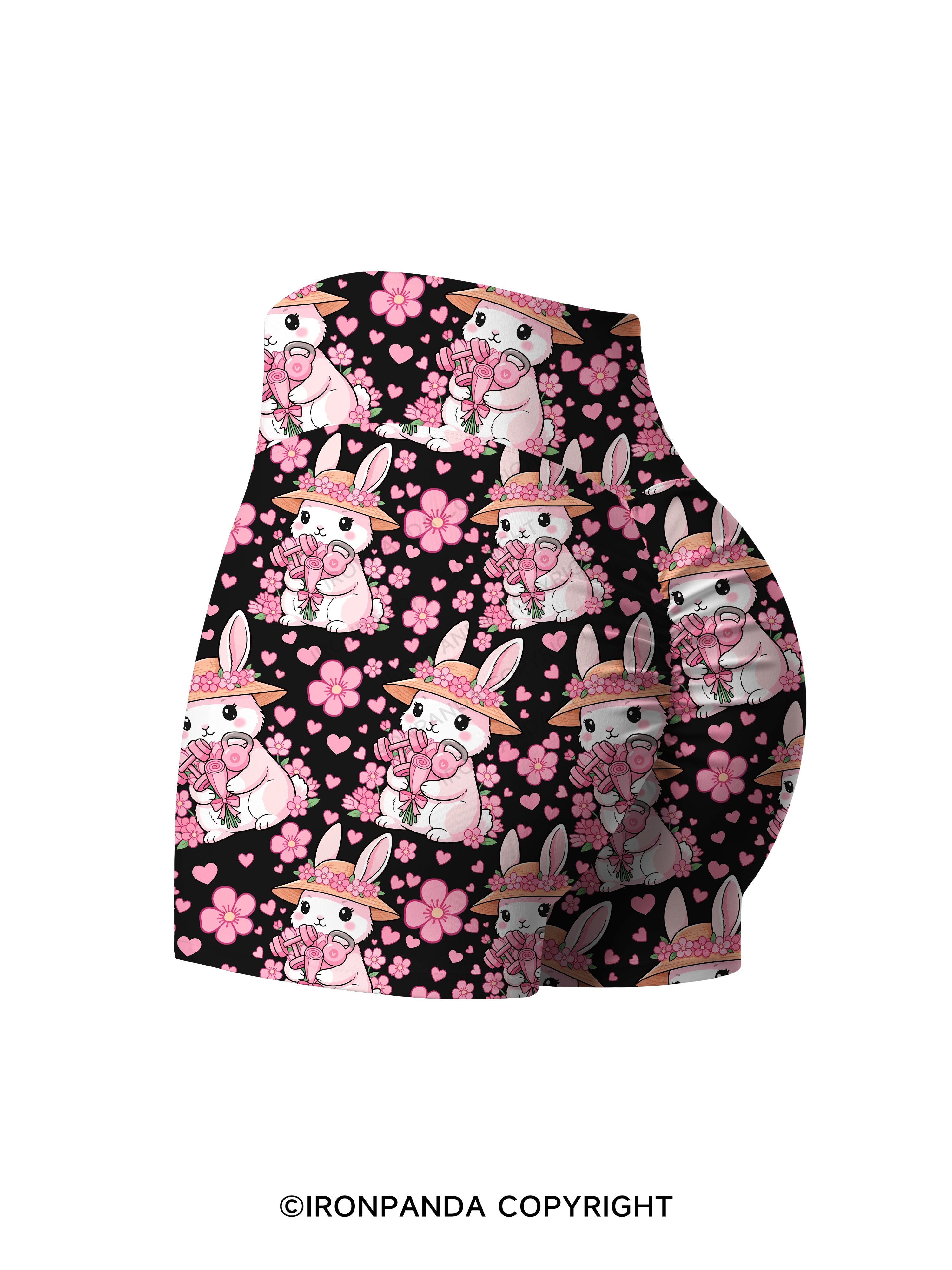 Bunny Gains Print Printed Yoga Shorts