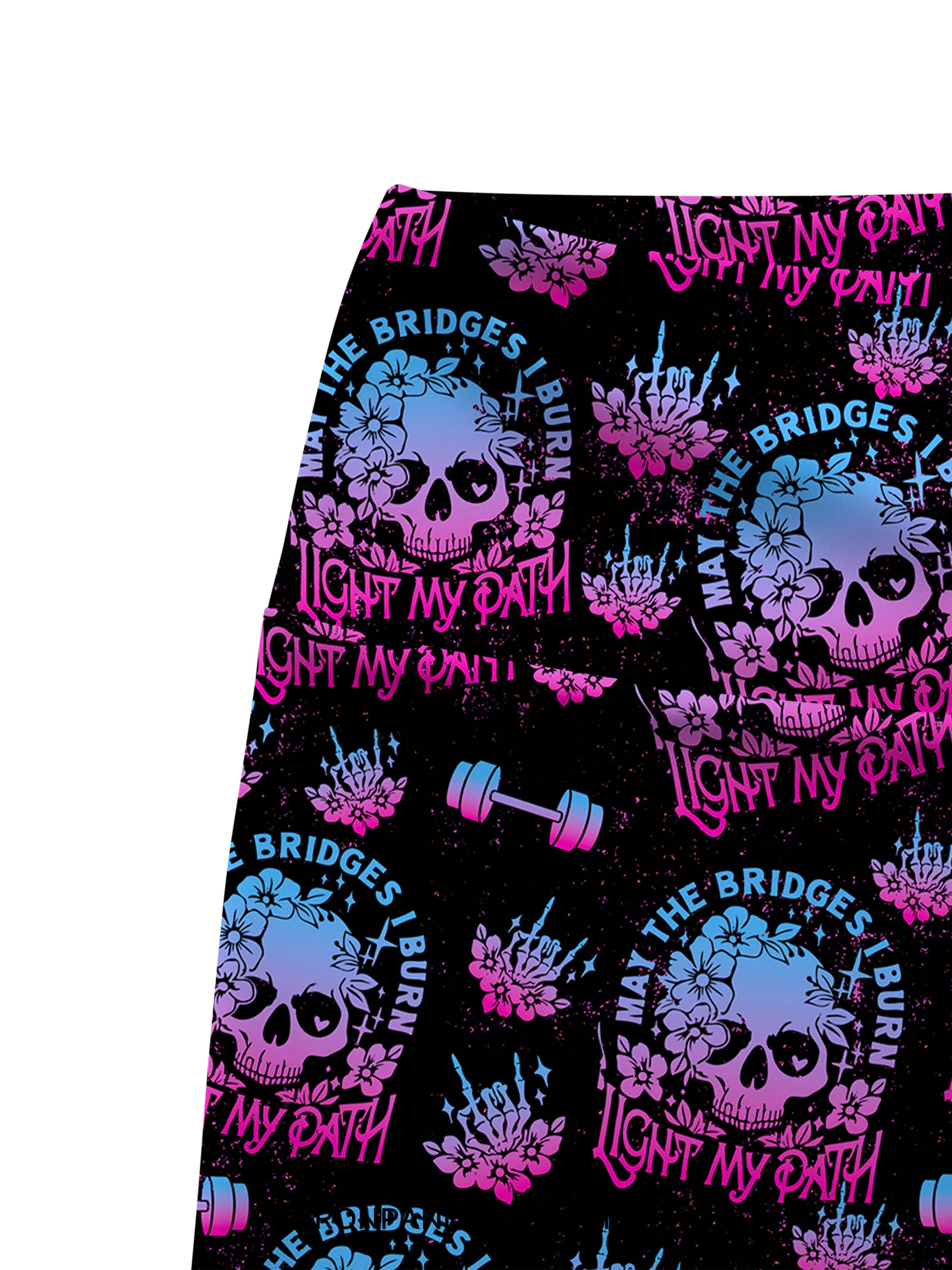 May The Bridges I Burn Light The Way Printed Yoga Cycling Shorts