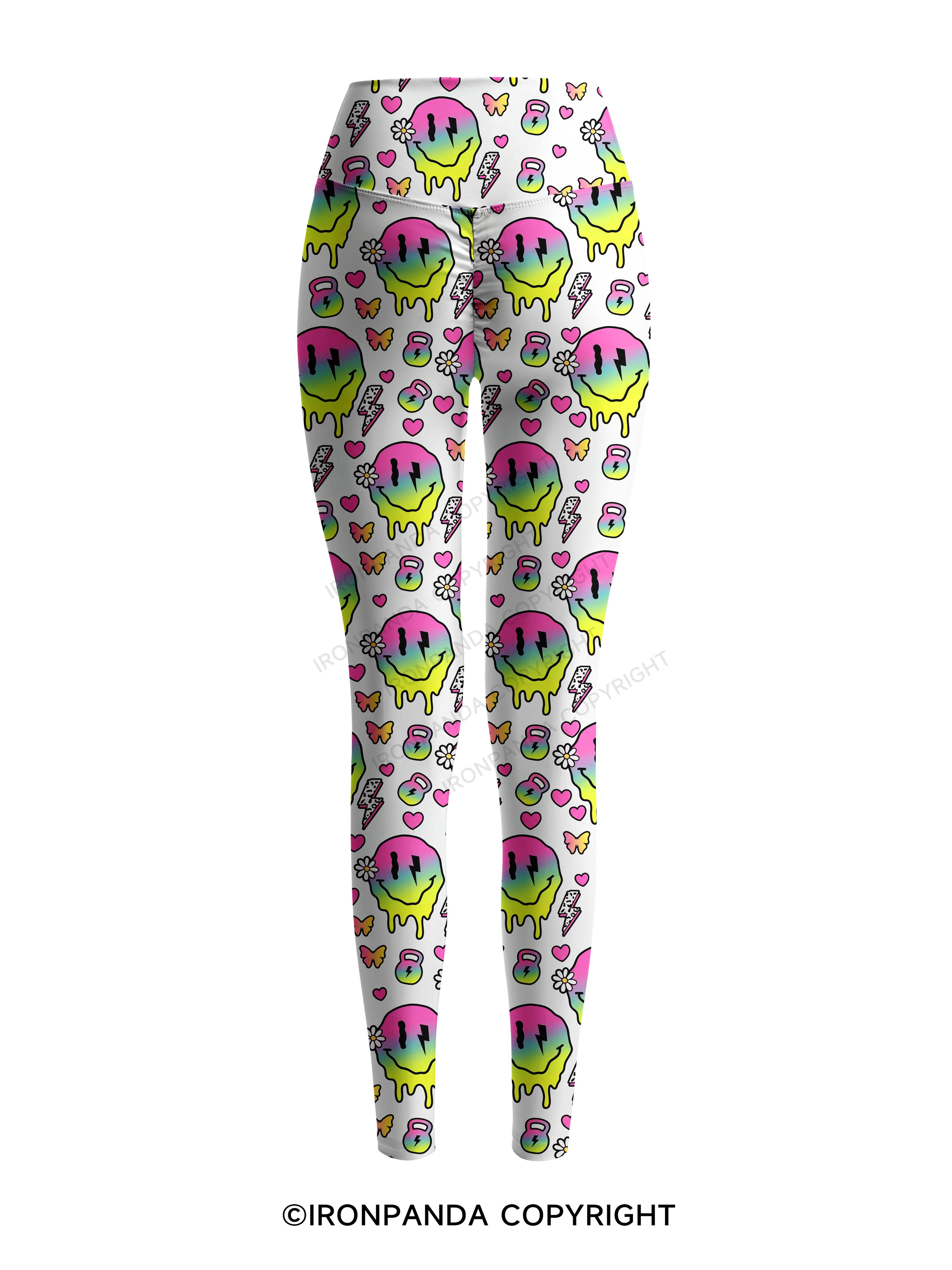 Melty Kettlebell Smile Printed Yoga Pants