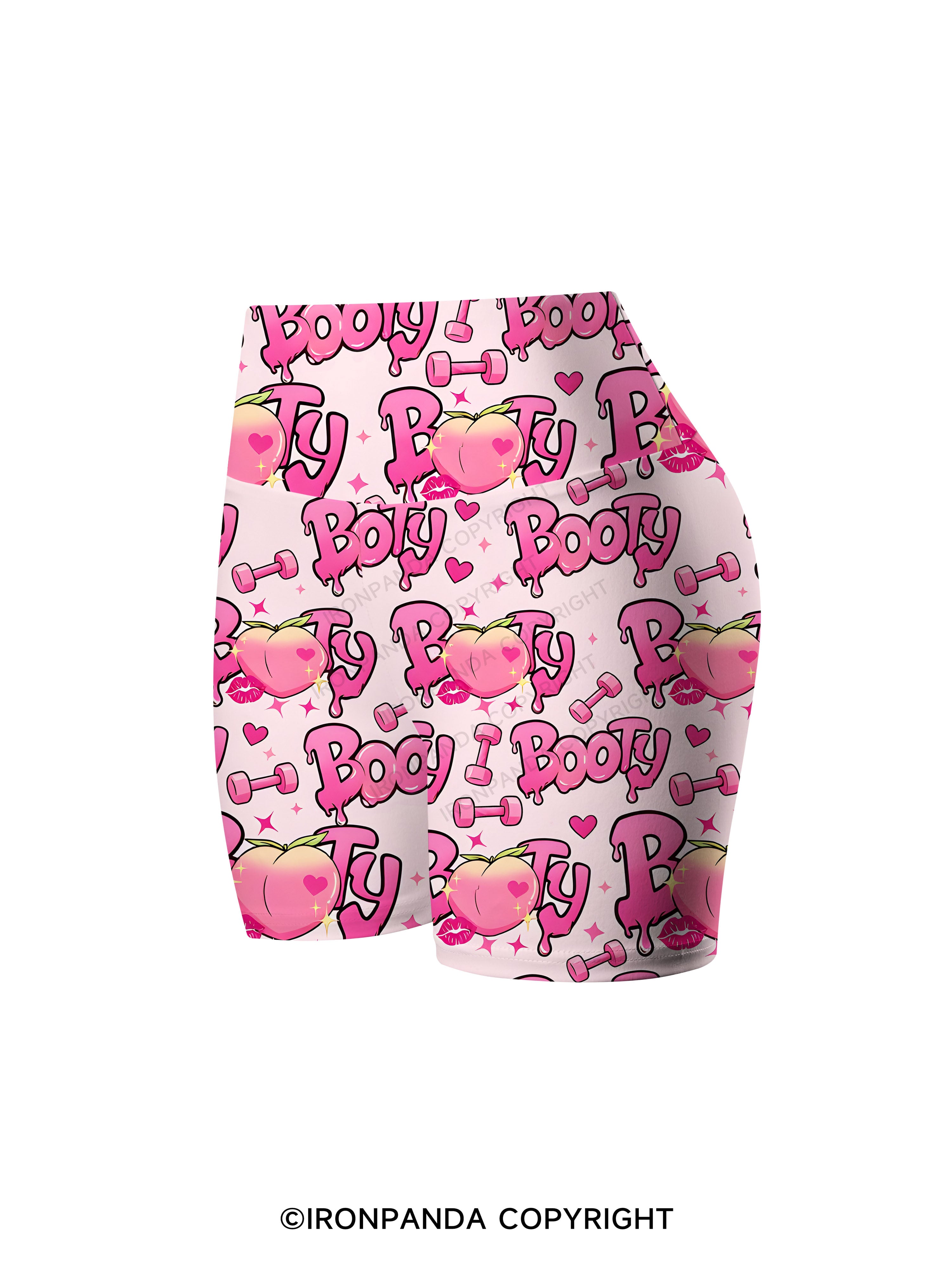booty Printed Yoga Cycling Shorts