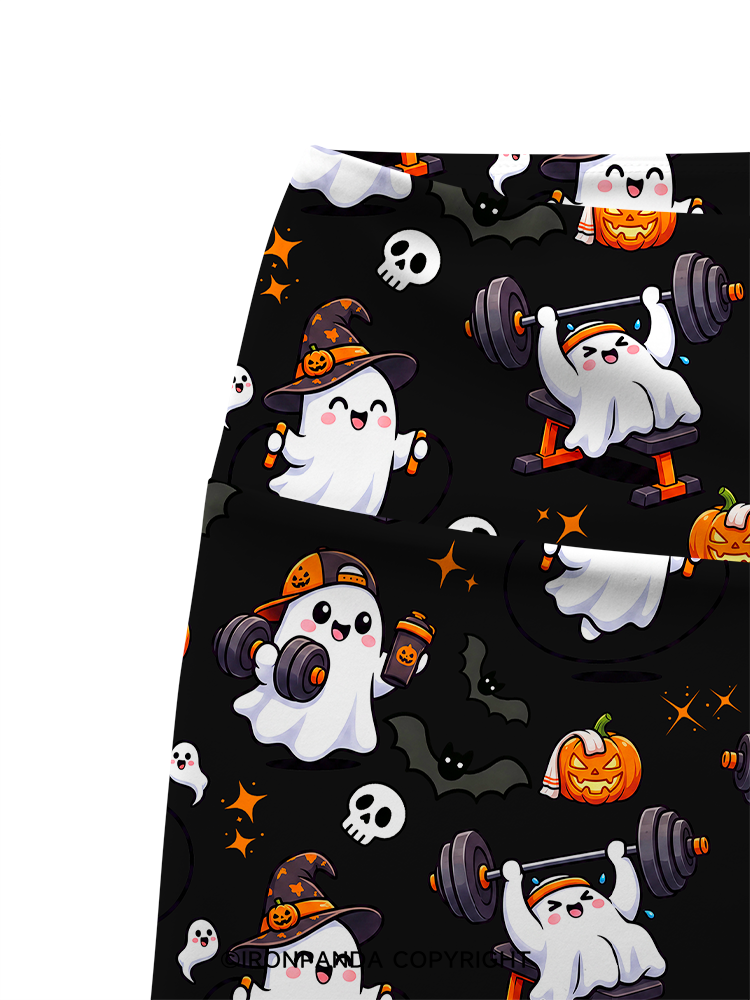 Cute Spooky Workout Printed Yoga Cycling Shorts