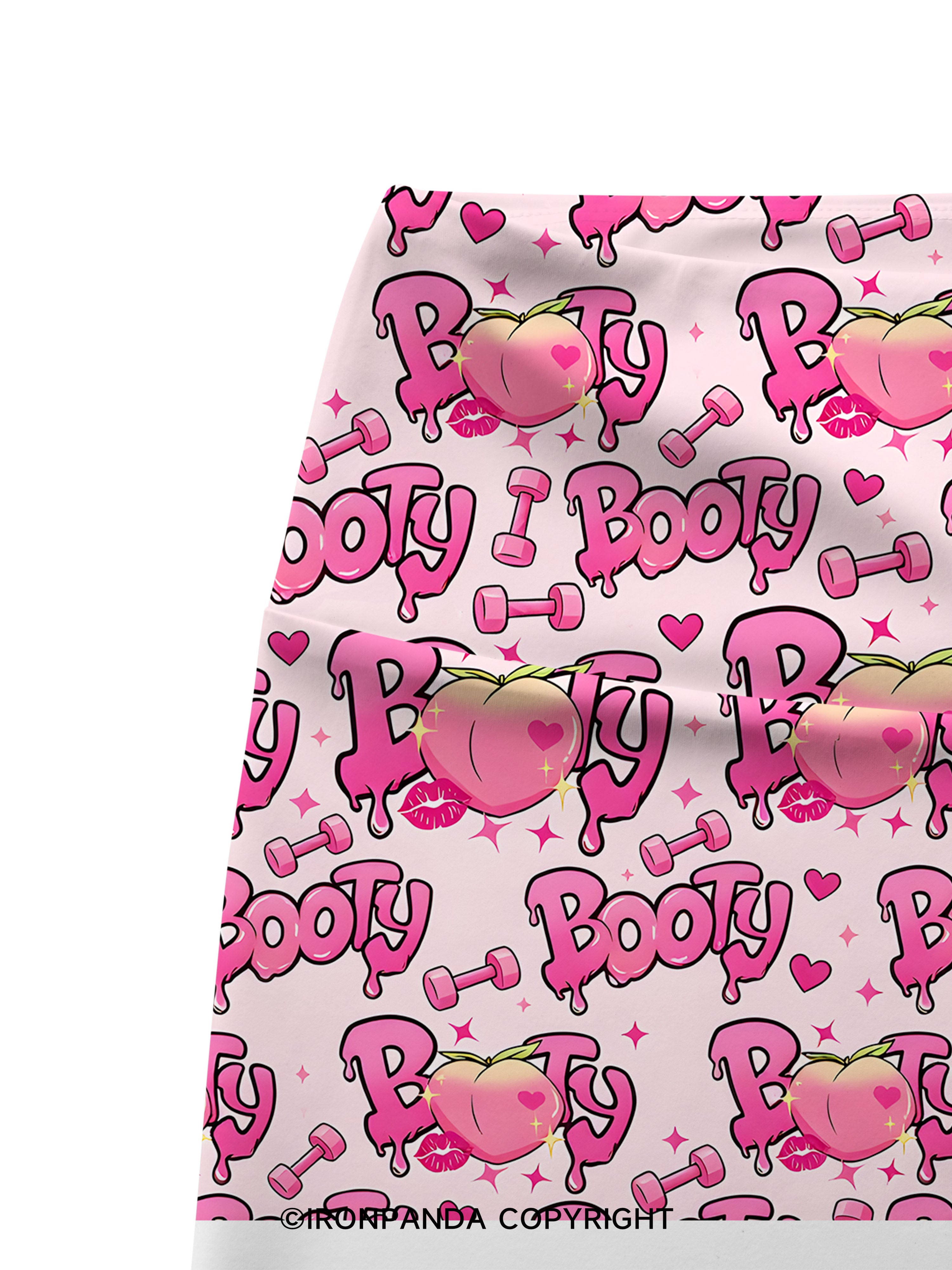 booty Printed Yoga Cycling Shorts
