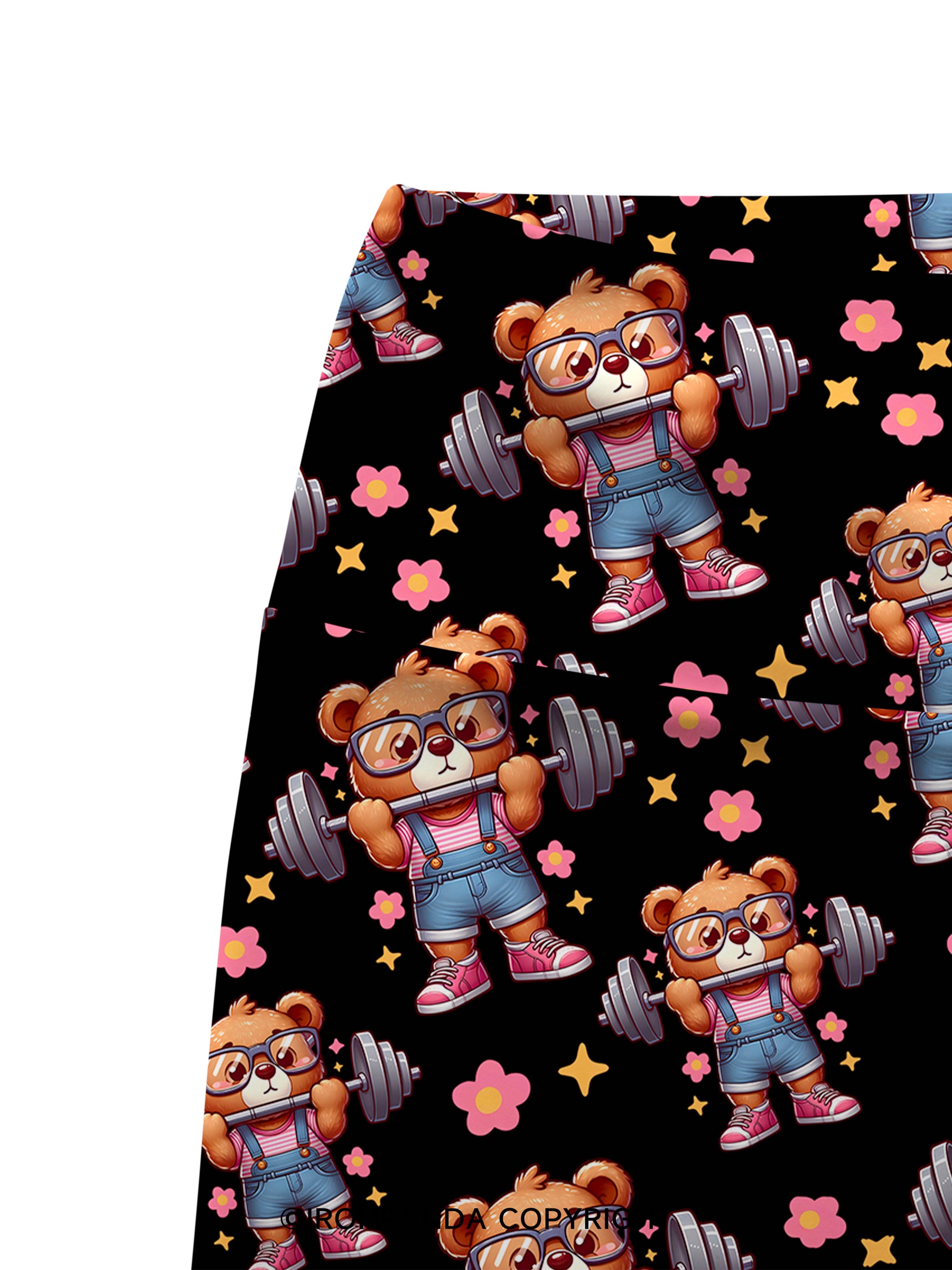 KINDA STRONG, SORTA FLUFFY Printed Yoga Cycling Shorts