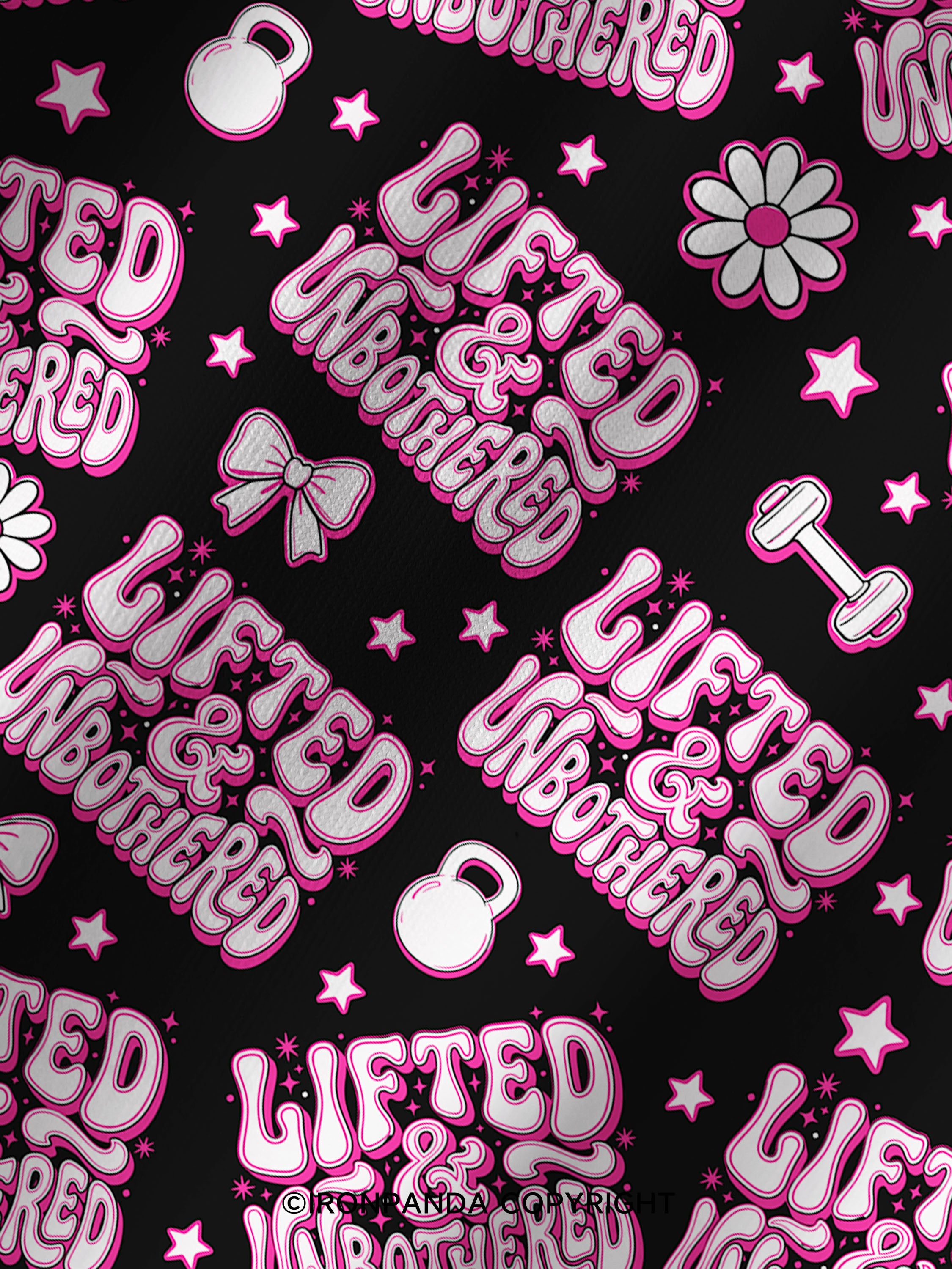 Lifted And Unbothered Printed Yoga Shorts