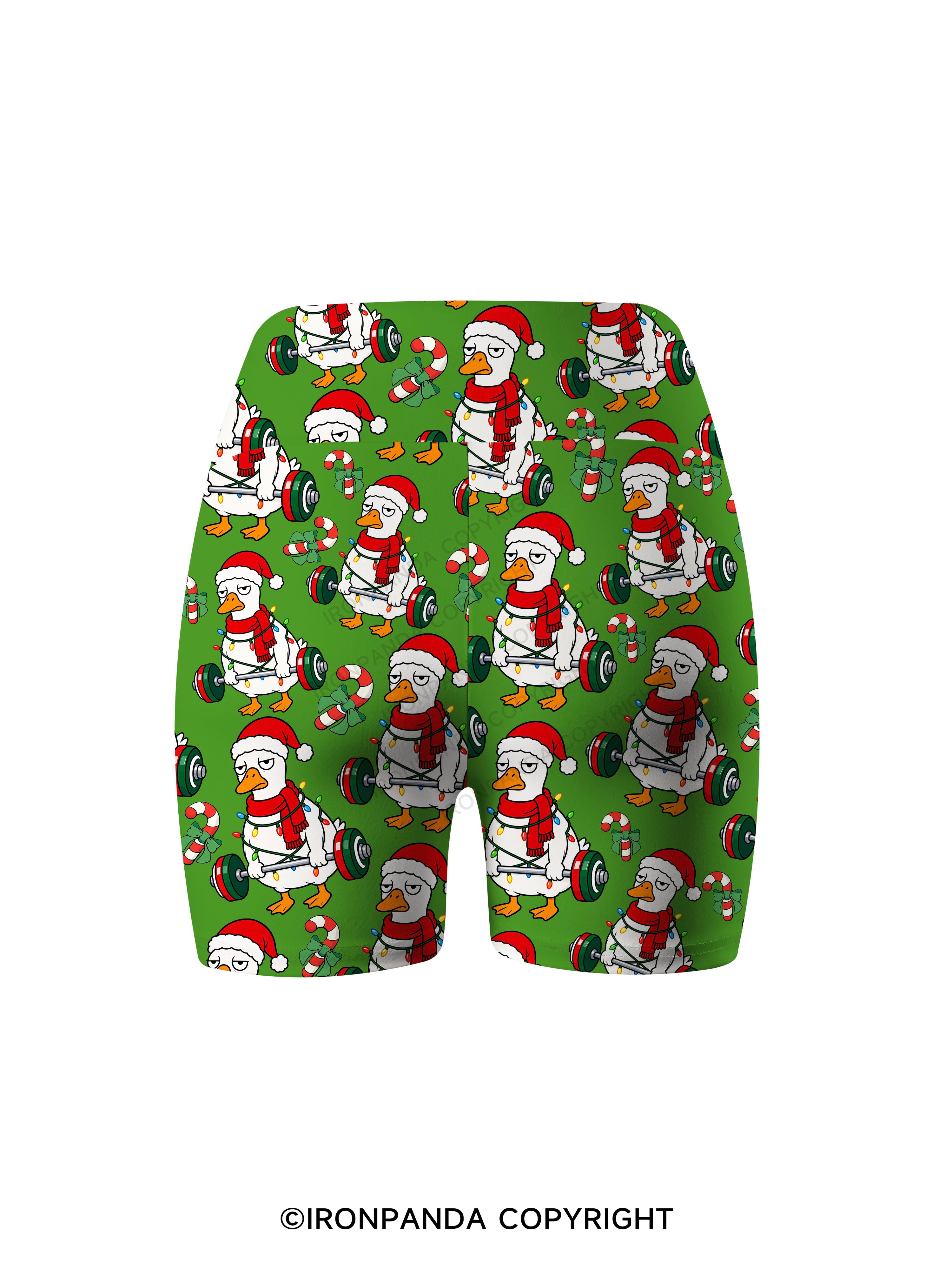 JUST GONNAJINGLE A BITI'M TIRED Printed Yoga Cycling Shorts