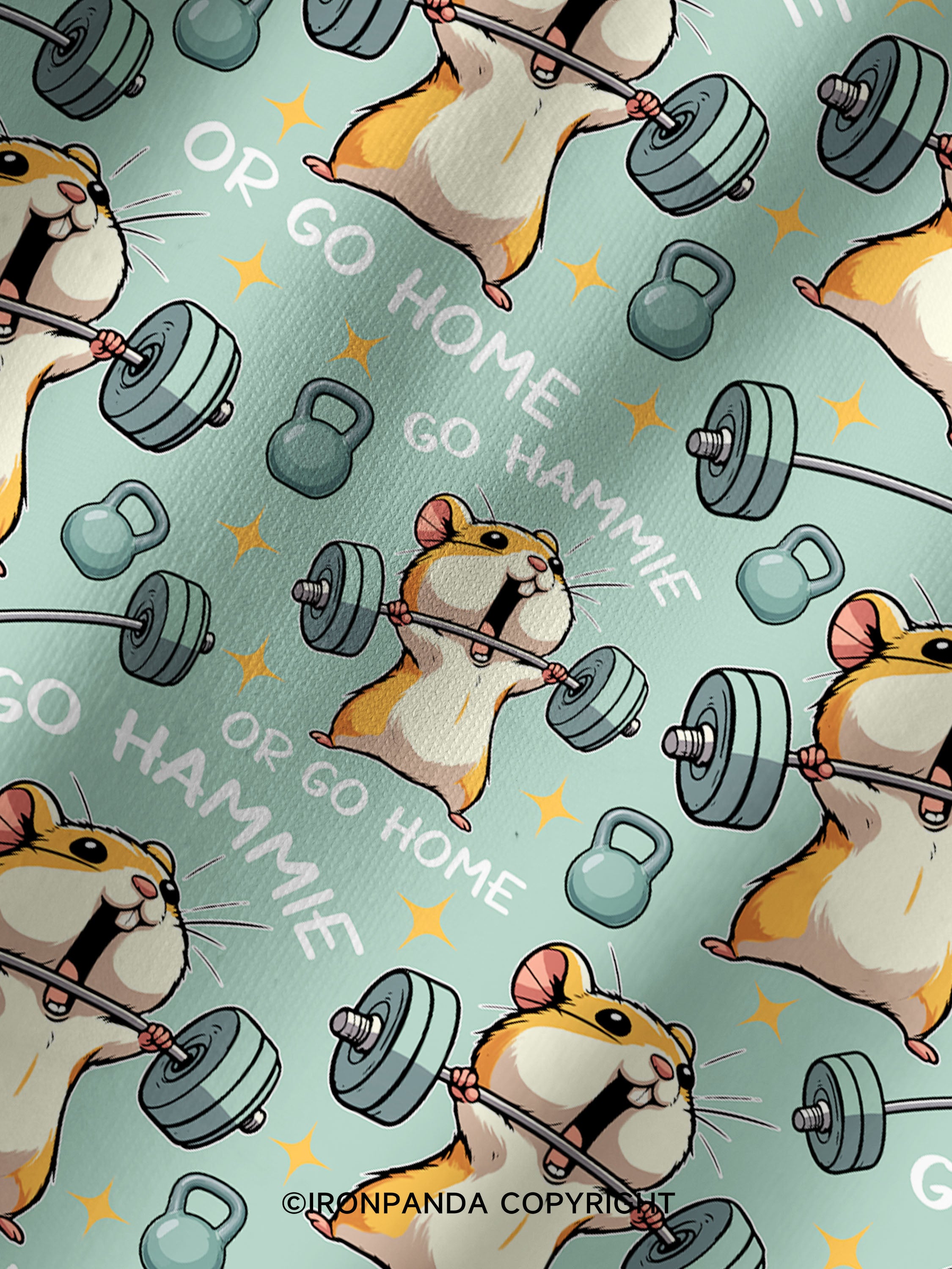 Go hammie or go home! Printed Yoga Shorts