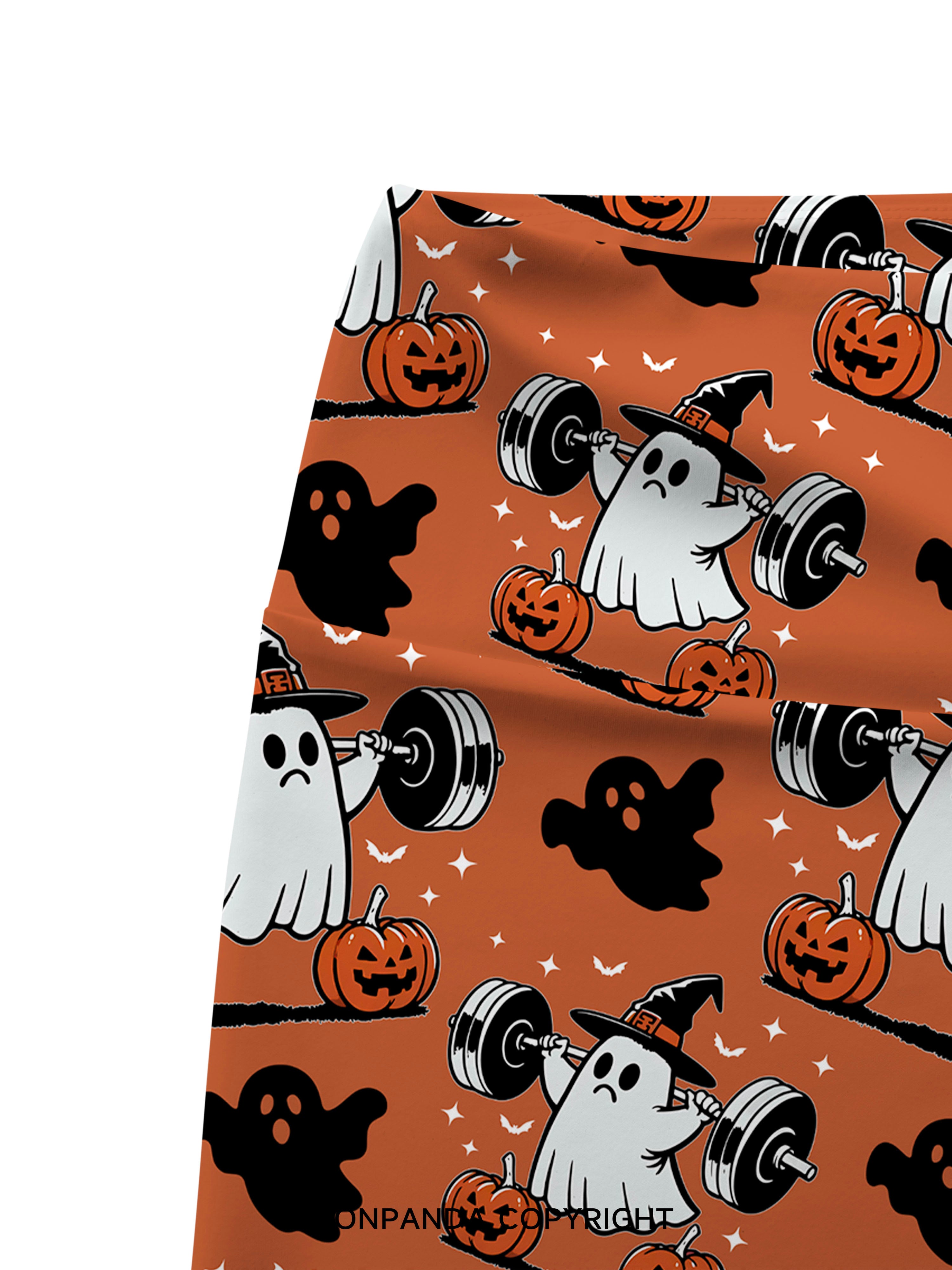 NO TRICKS JUST REPS Printed Yoga Cycling Shorts