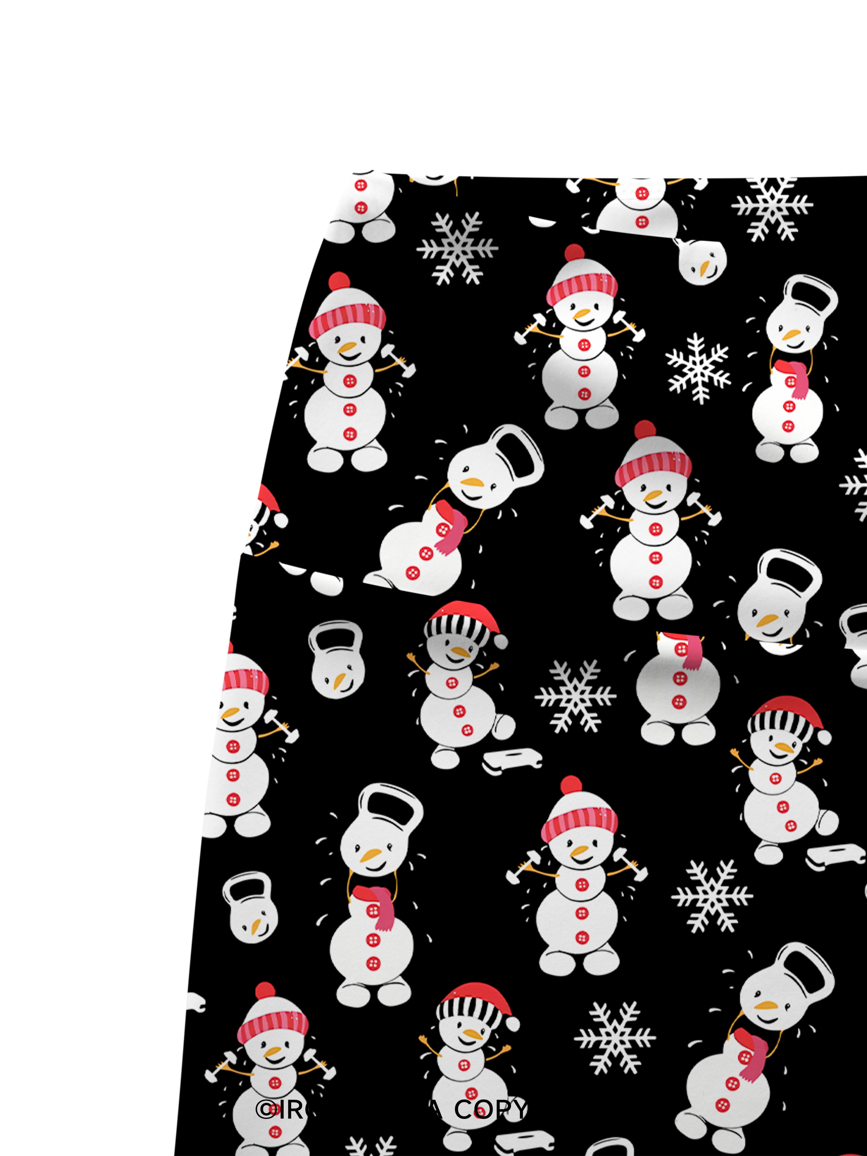 SWEATIN' WITH MY SNOWMIES Printed Yoga Cycling Shorts