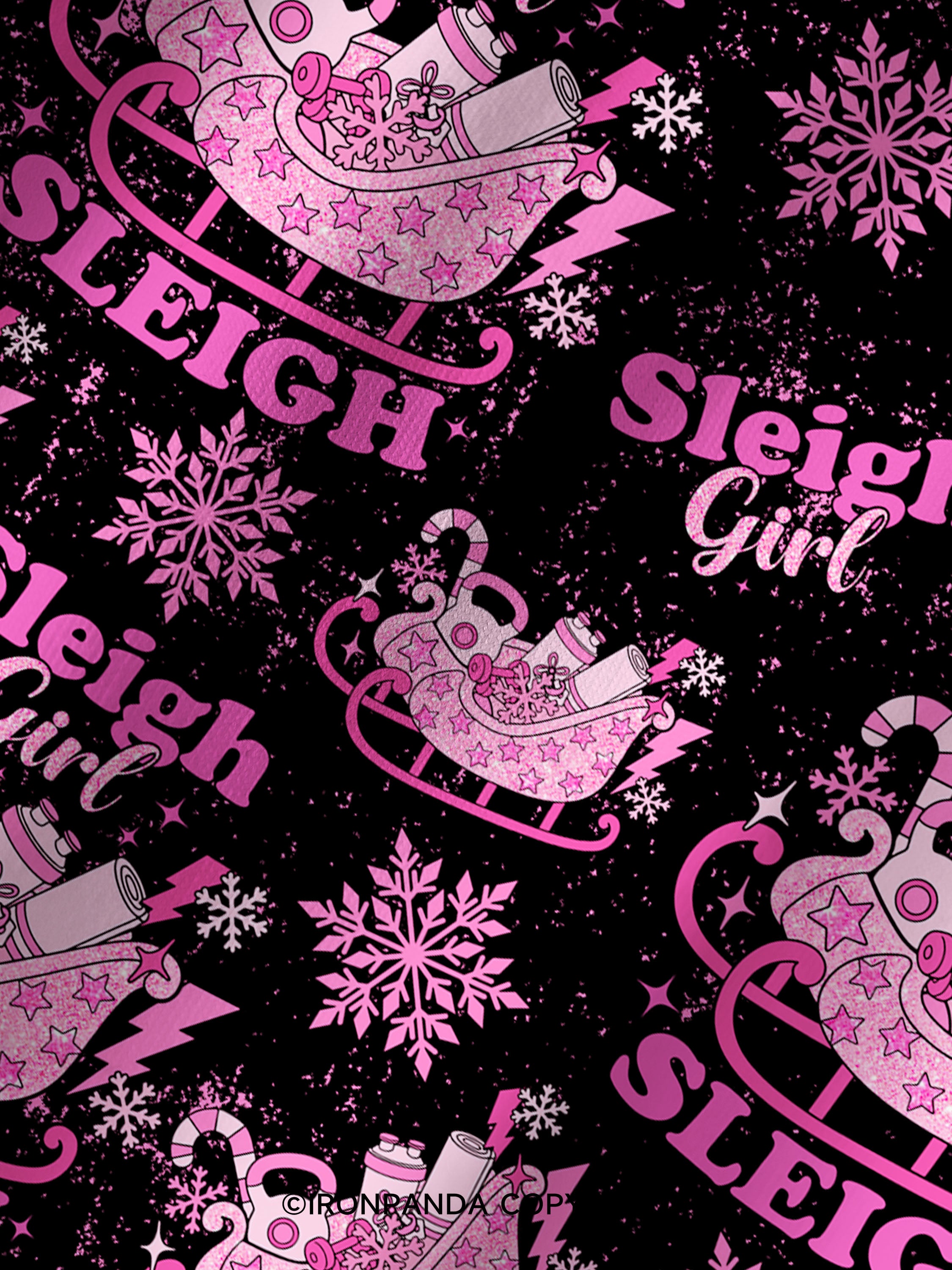 sleigh girl sleigh Printed Yoga Shorts