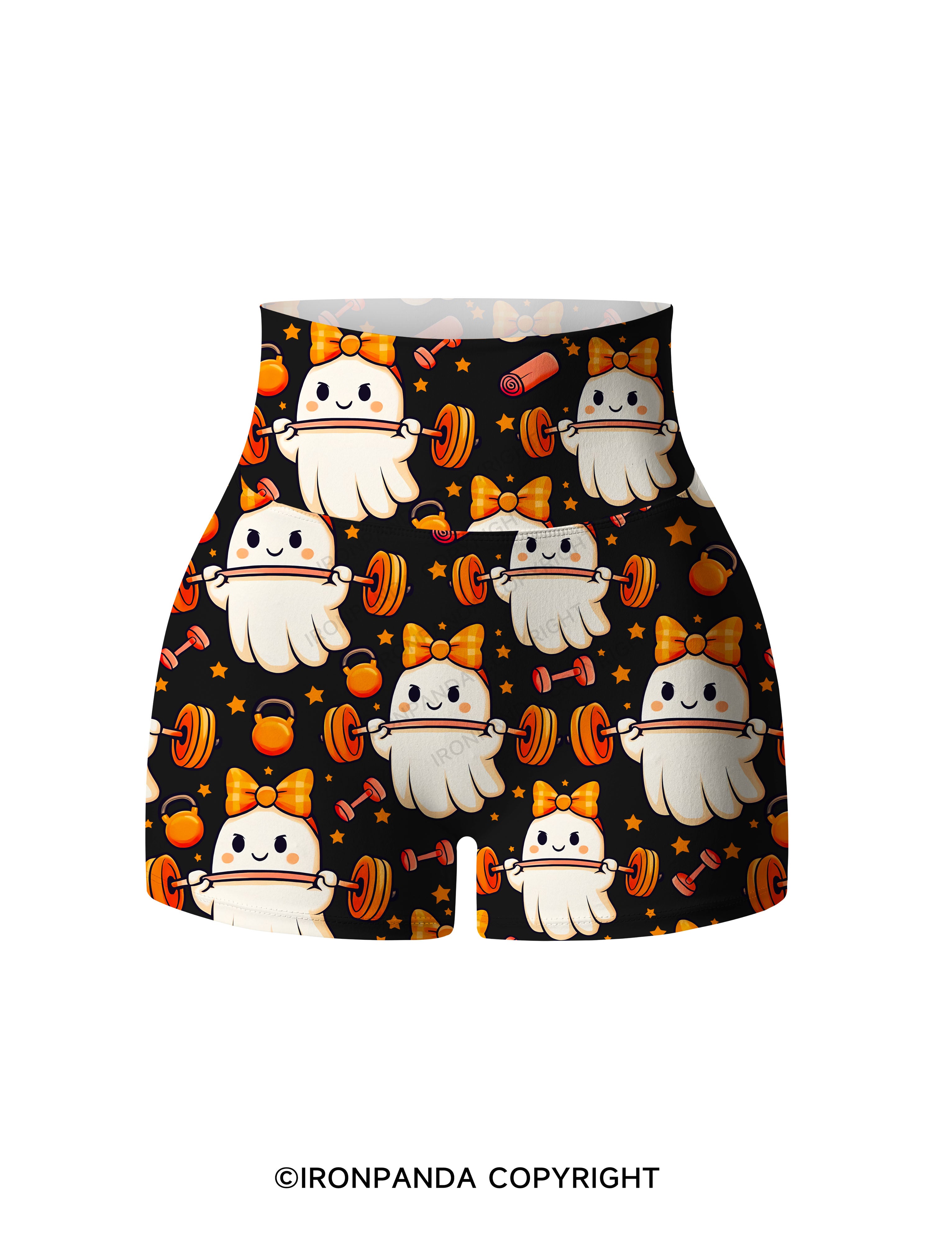 WORKING ON MY BOOTY Printed Yoga Shorts