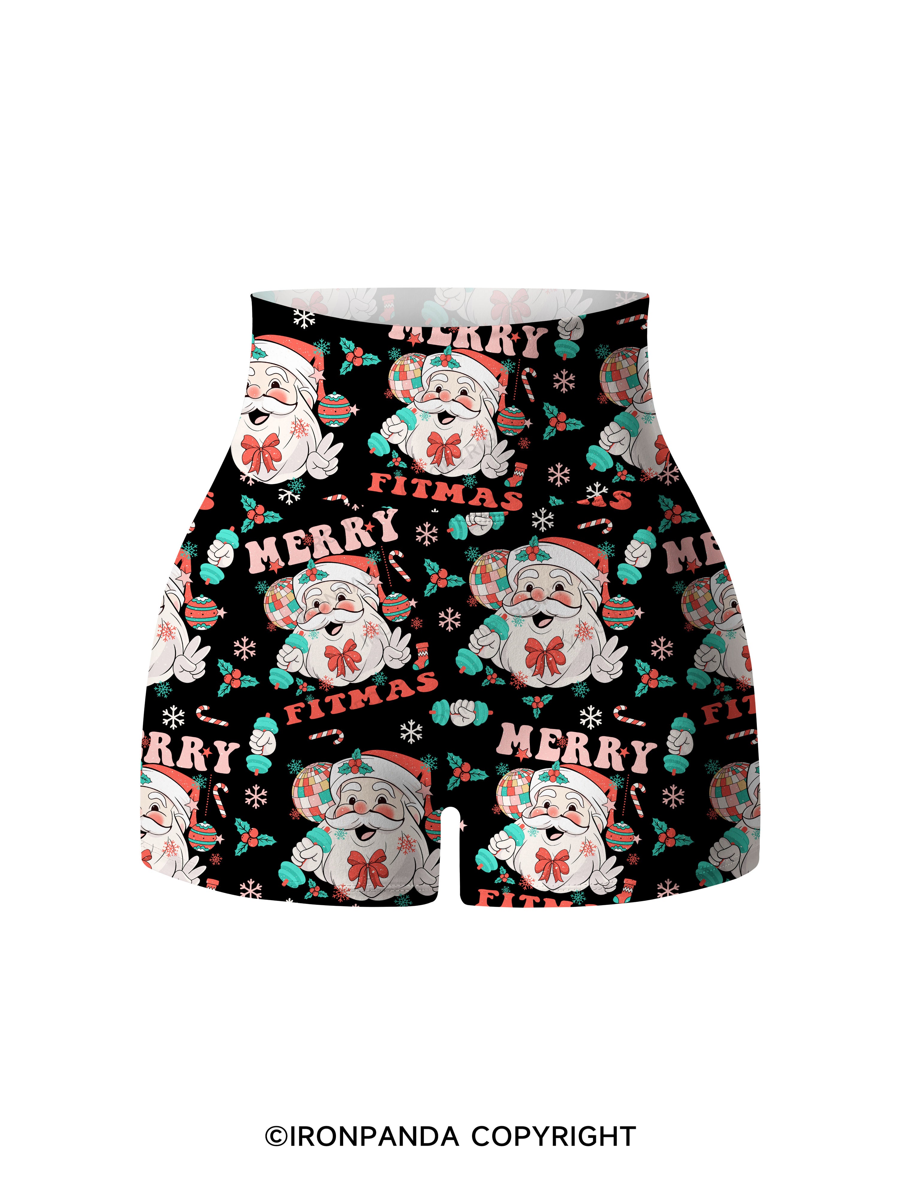 MERRY FITMAS Printed Yoga Shorts