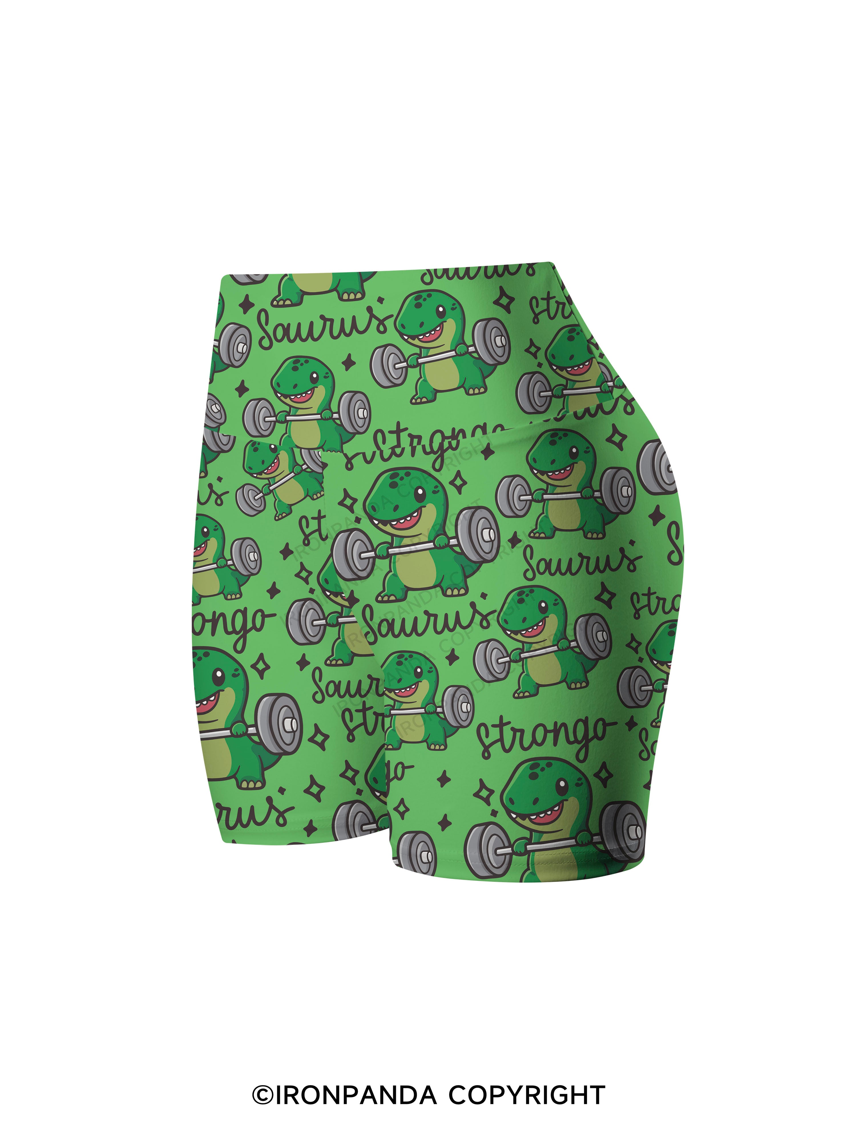 STRONGO SAURUS Printed Yoga Cycling Shorts