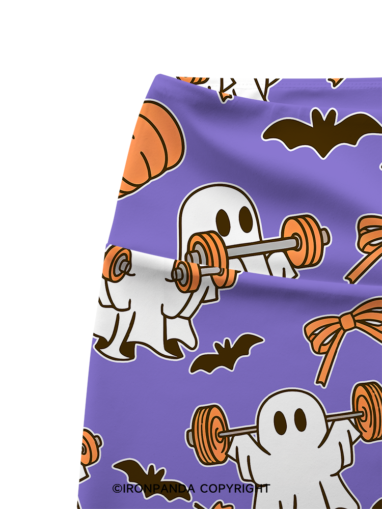 GHOST POWER TRAINING CAMP Printed Yoga Cycling Shorts