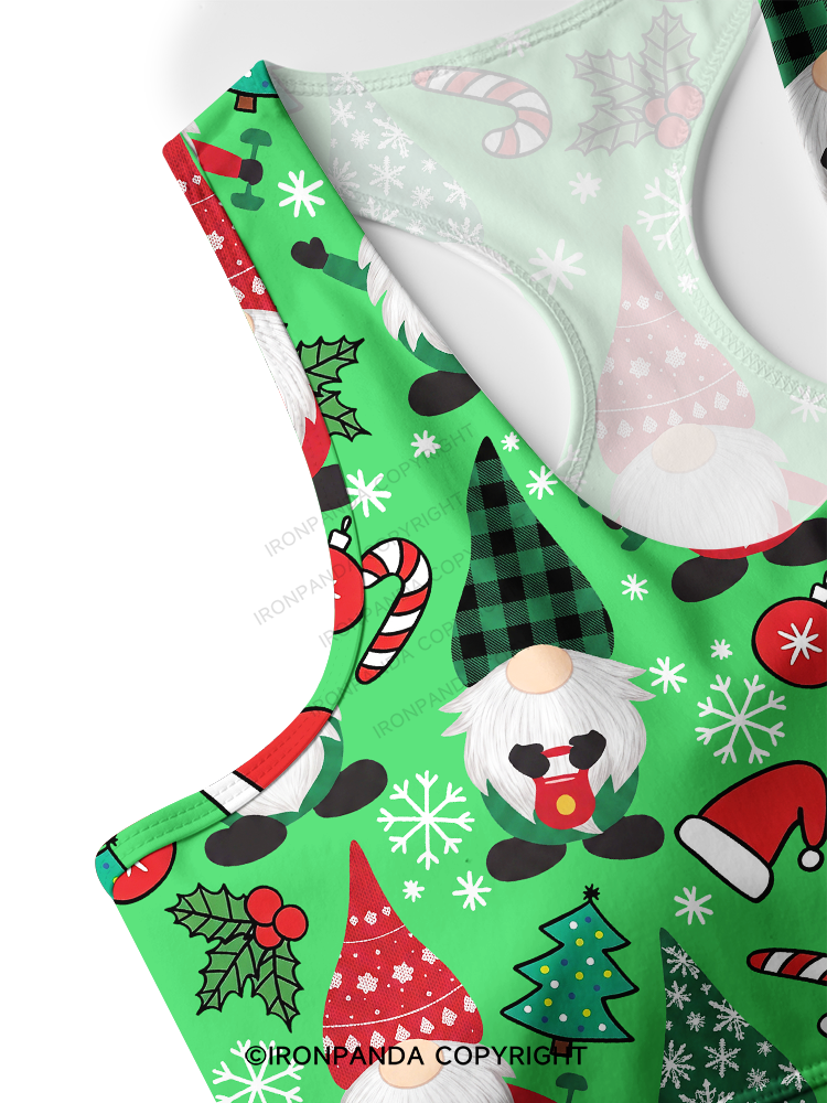 Sweating with my Gnomies Racerback Sports Bra