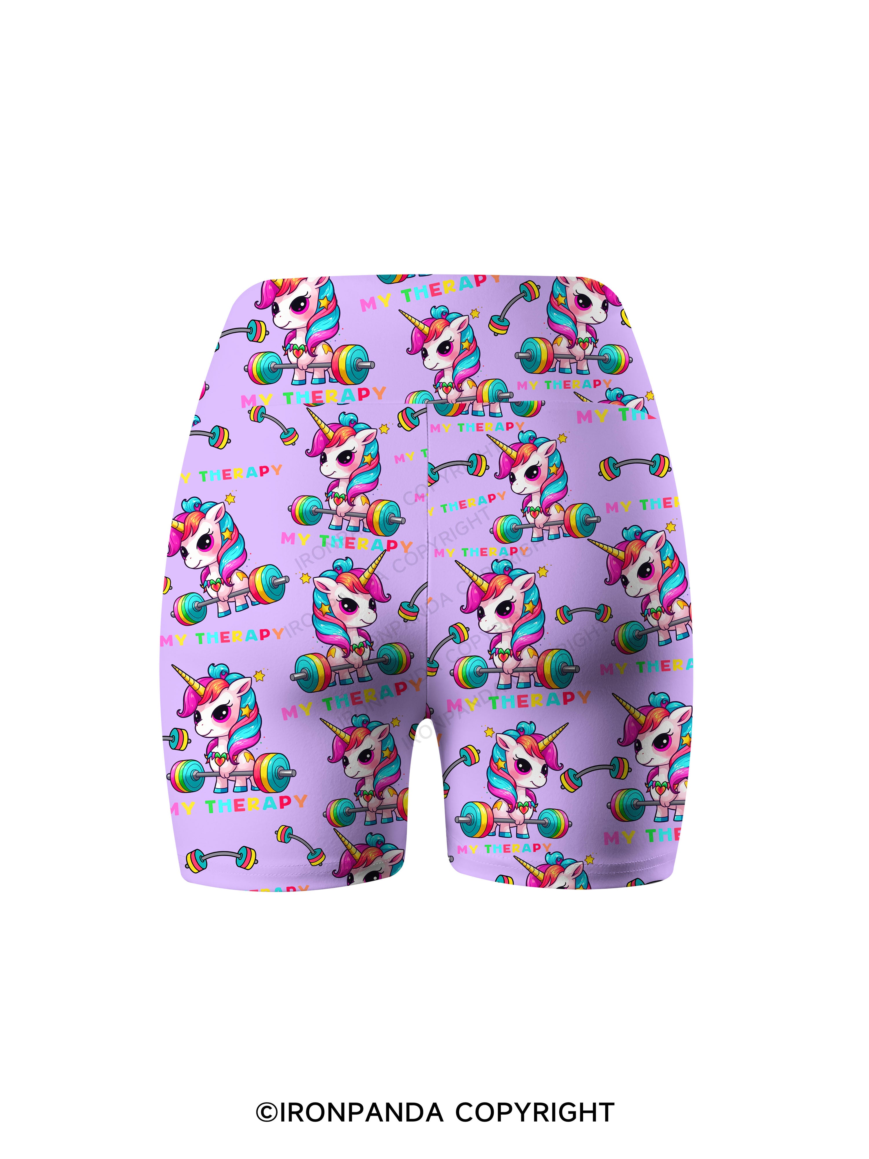 UNICORN MY THERAPY Printed Yoga Cycling Shorts