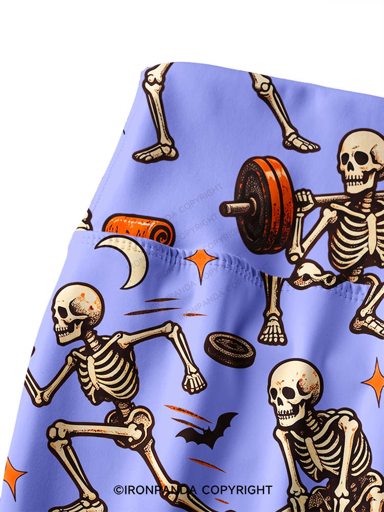 Spooky Exercise Printed Yoga Pants