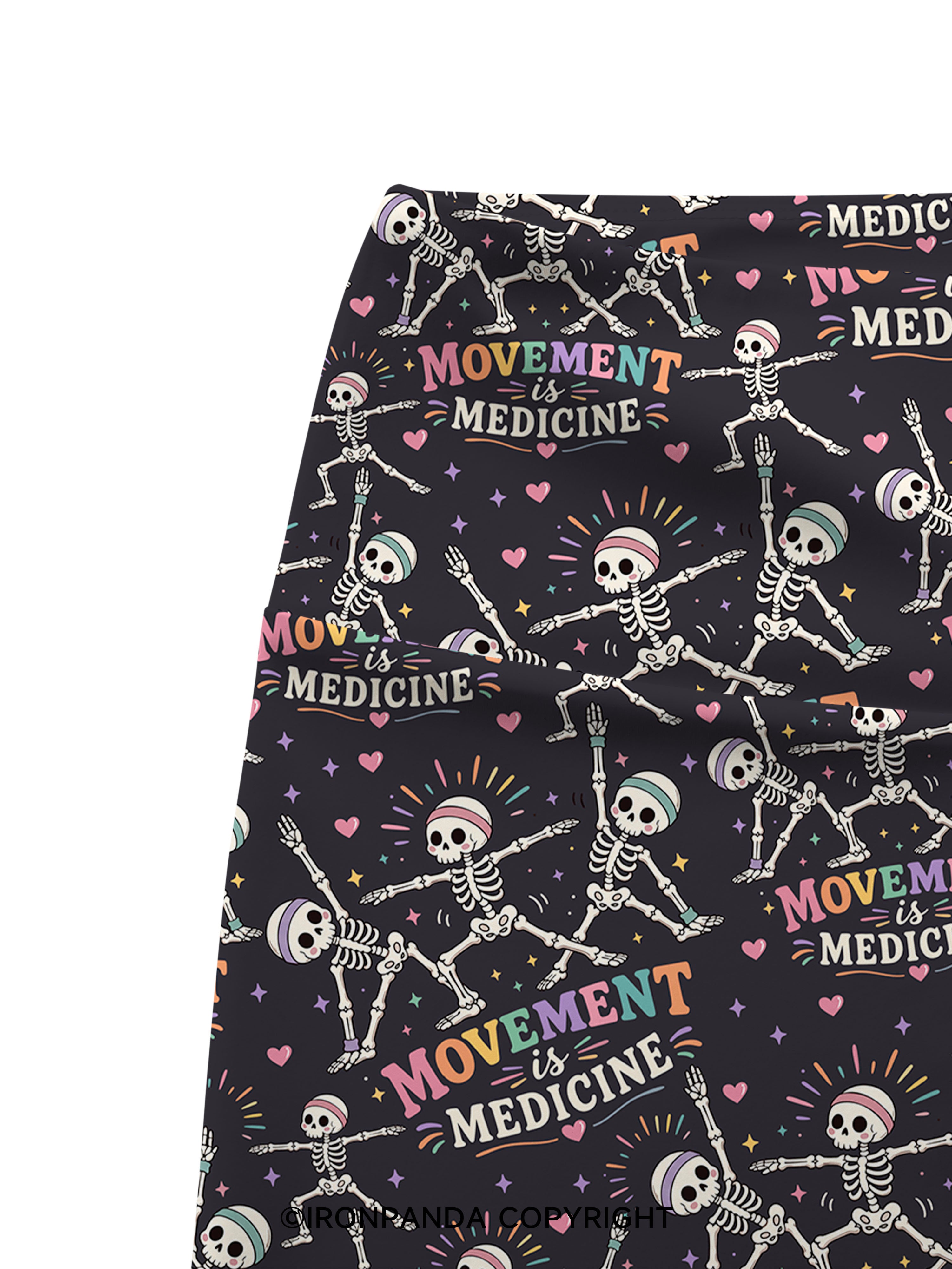 Movement Is Medicine Printed Yoga Cycling Shorts