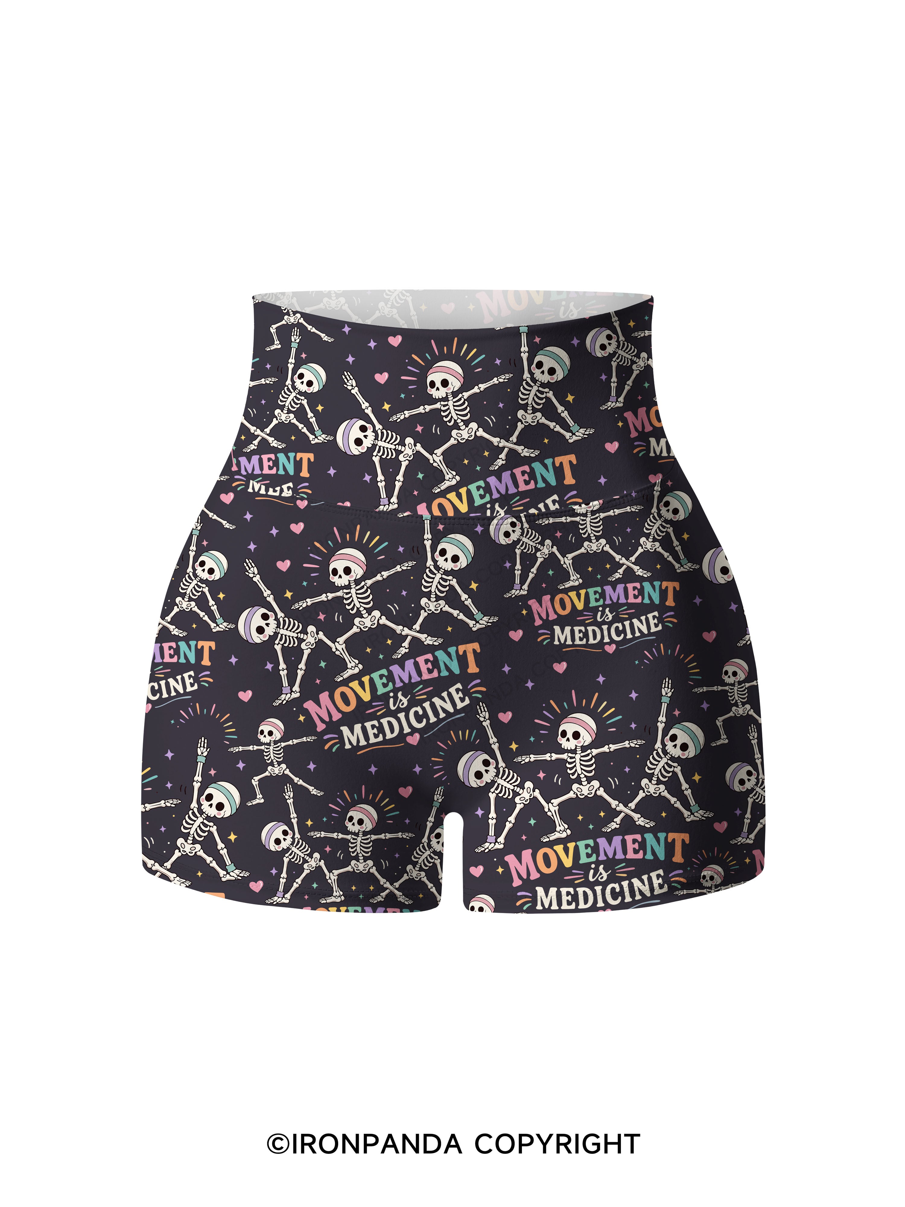 Movement Is Medicine Printed Yoga Shorts