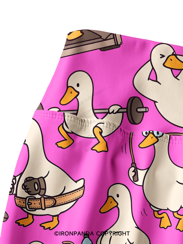 Quack Gym Printed Yoga Pants