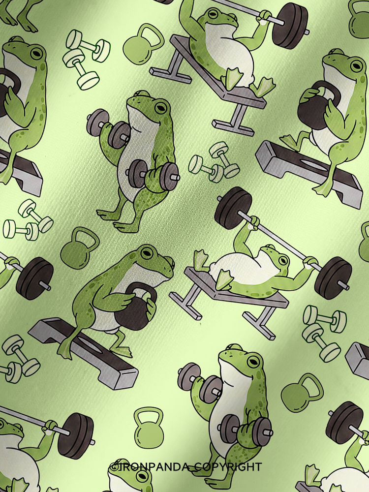 Frog Gym Printed Yoga Shorts
