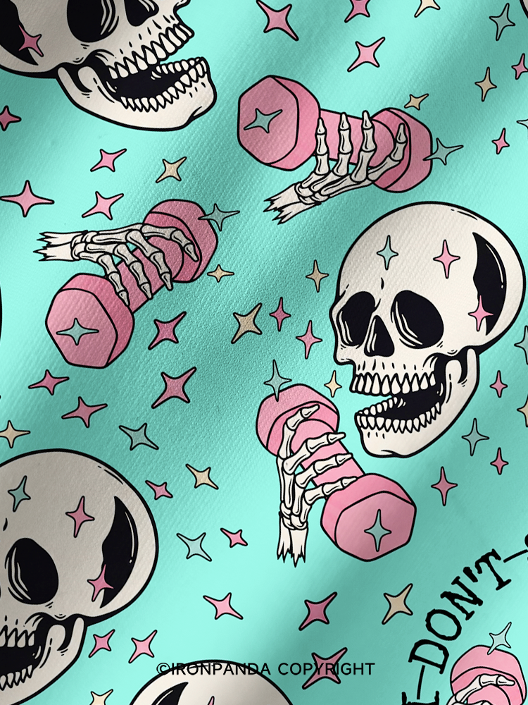 I DON’T SWEAT I SPARKLE Printed Yoga Shorts