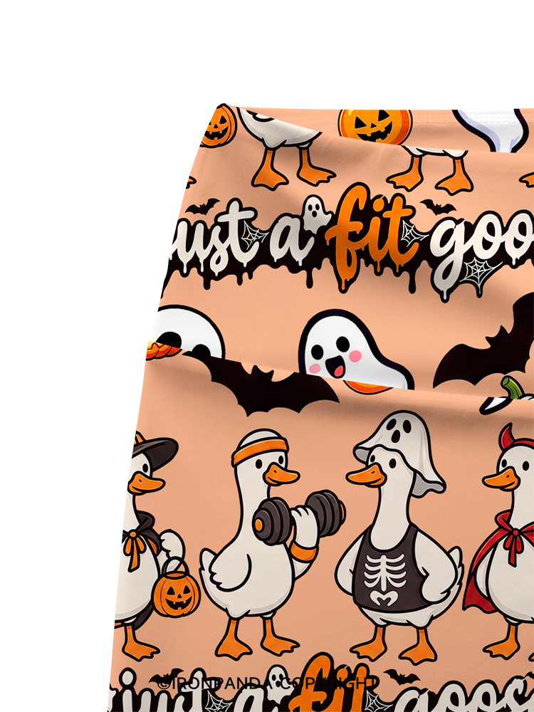 Just a Fit Goose Printed Yoga Cycling Shorts