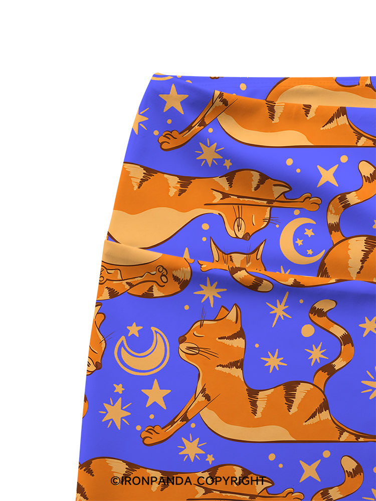 Yoga cats Printed Yoga Cycling Shorts