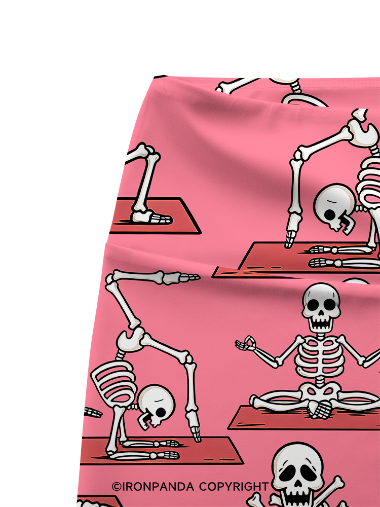 Yoga Skeleton Printed Yoga Cycling Shorts