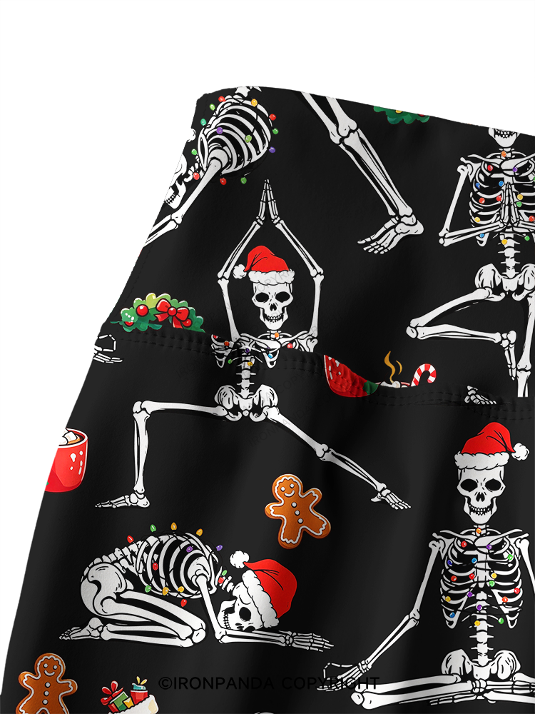 Skeleton Yoga Christmas Printed Yoga Pants