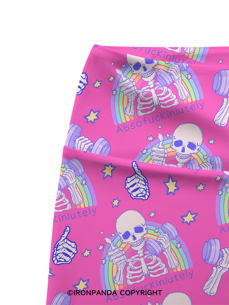 ABSOFUCKINLUTELY GYM  Printed Yoga Cycling Shorts