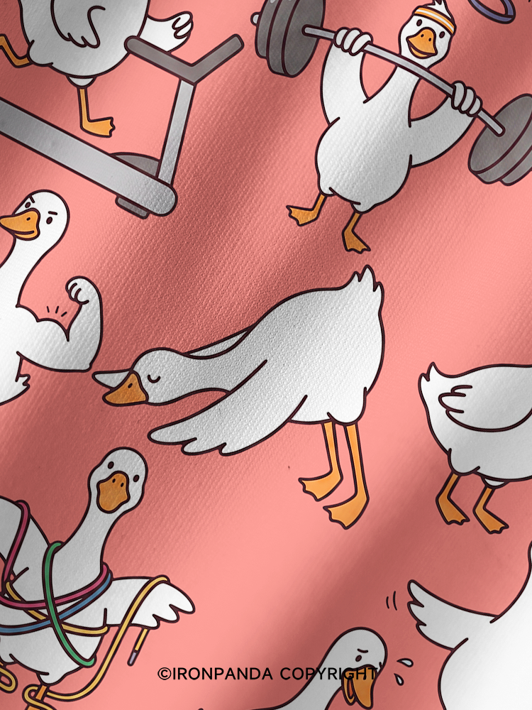 Silly Goose Gym Printed Yoga Shorts