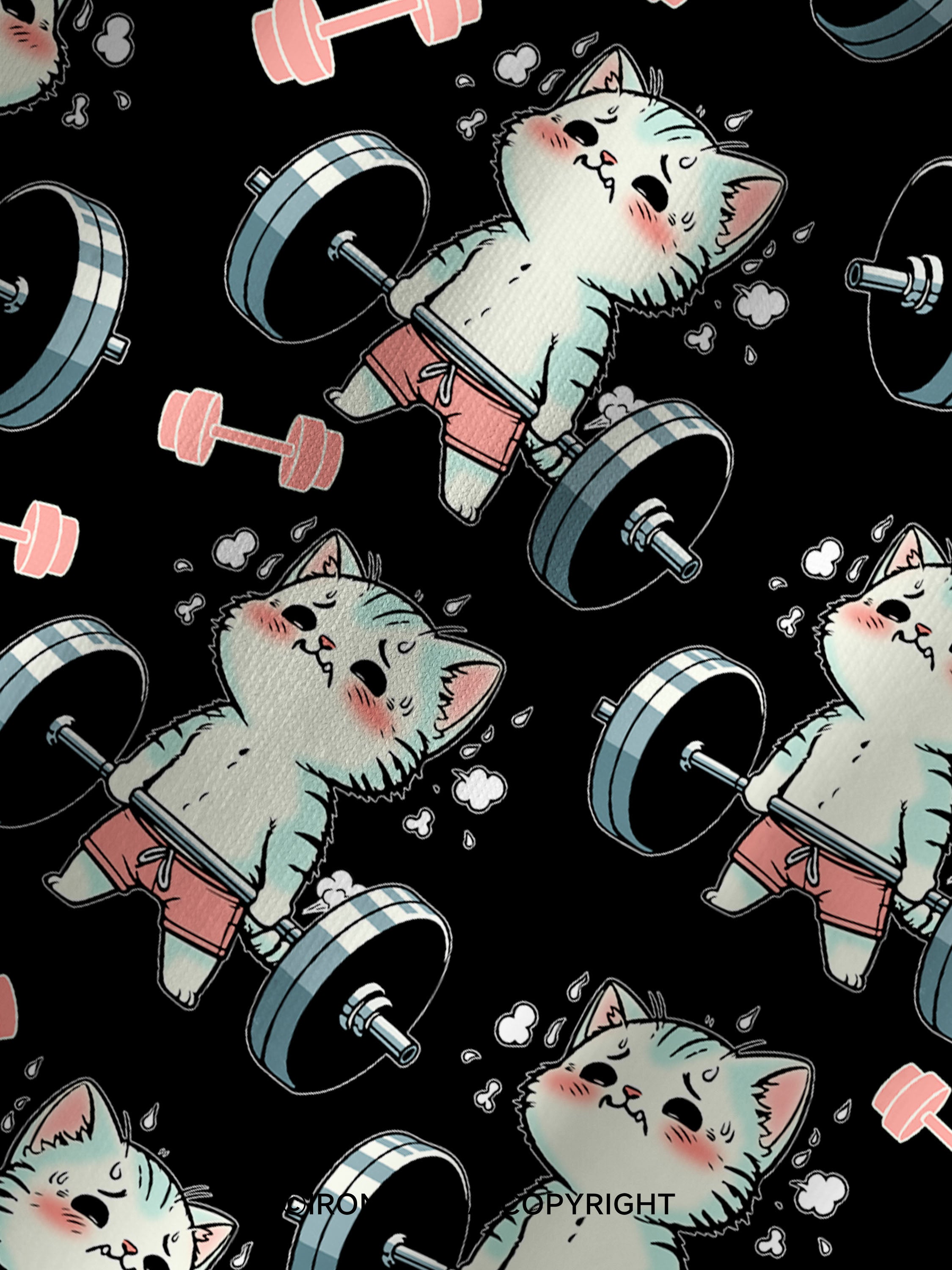 don't fart cat Printed Yoga Shorts
