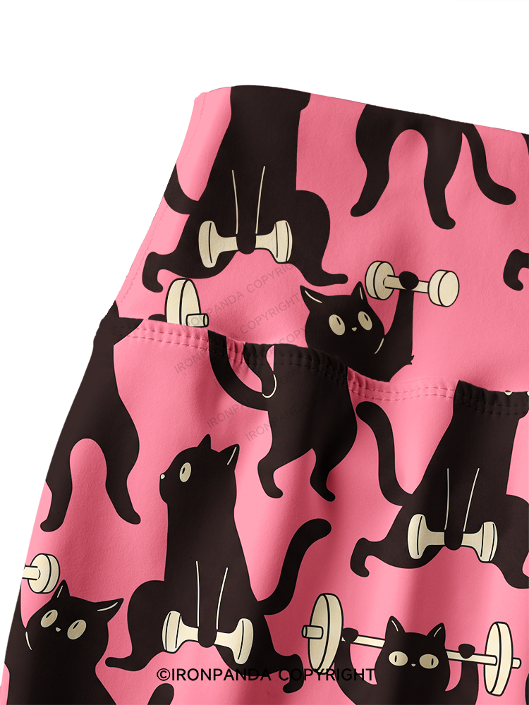 Funny Cat Gym Printed Yoga Pants