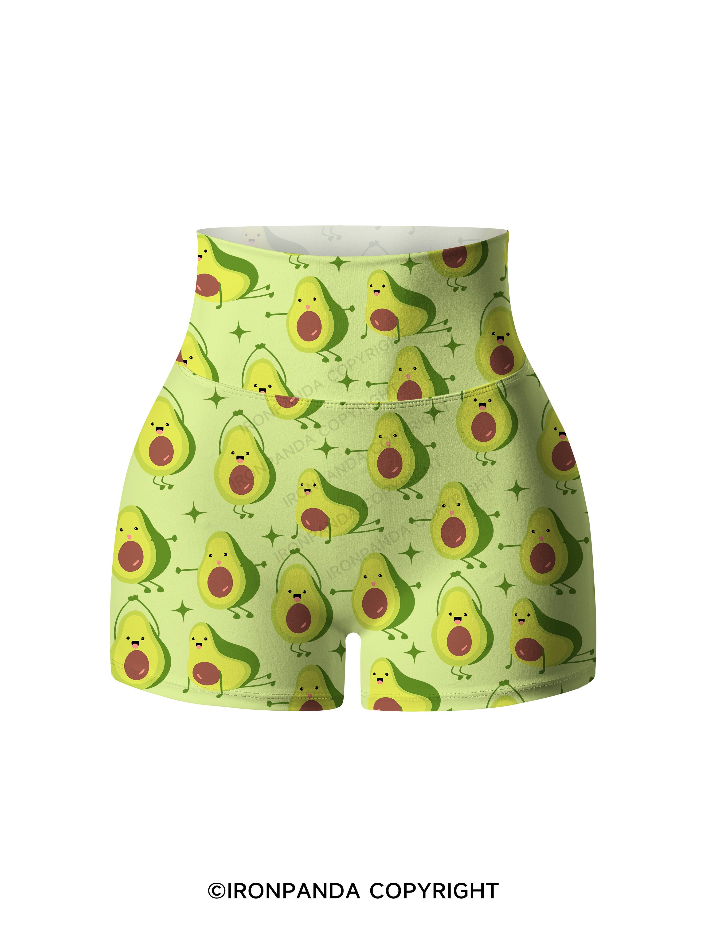 Burpee Avocado Printed Yoga Shorts