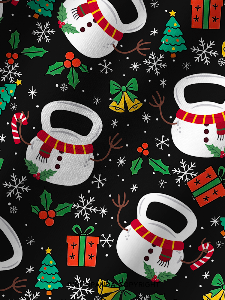 Frosty Kettlebell Printed Yoga Shorts