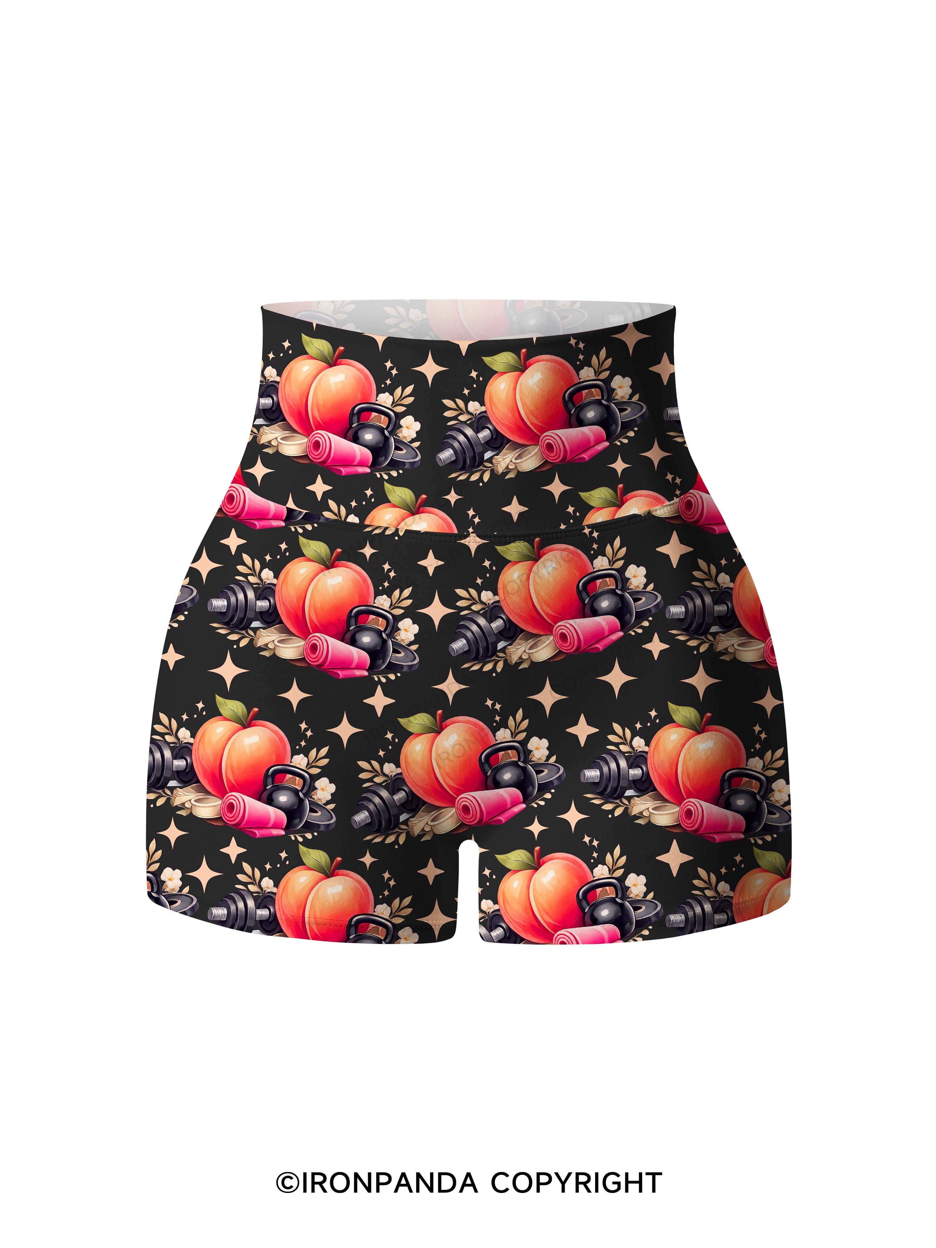 I'M NOT FINE, BUT AT LEAST MY GLUTES ARE Printed Yoga Shorts