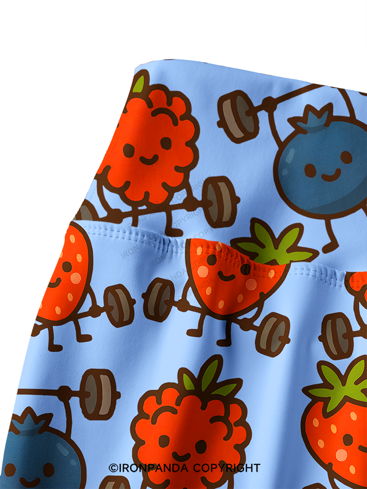 BERRY STRONG Printed Yoga Pants