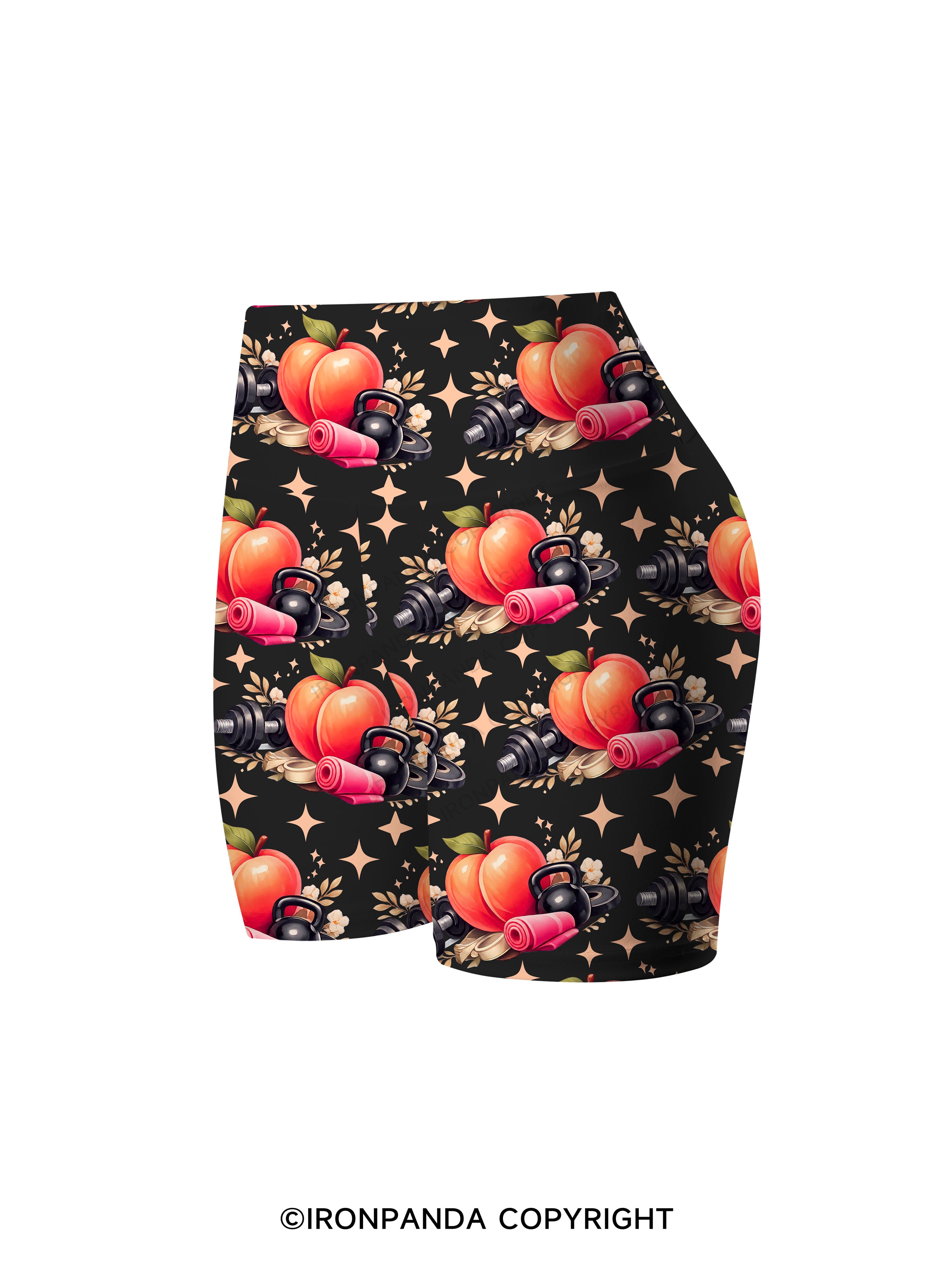 I'M NOT FINE, BUT AT LEAST MY GLUTES ARE Printed Yoga Cycling Shorts