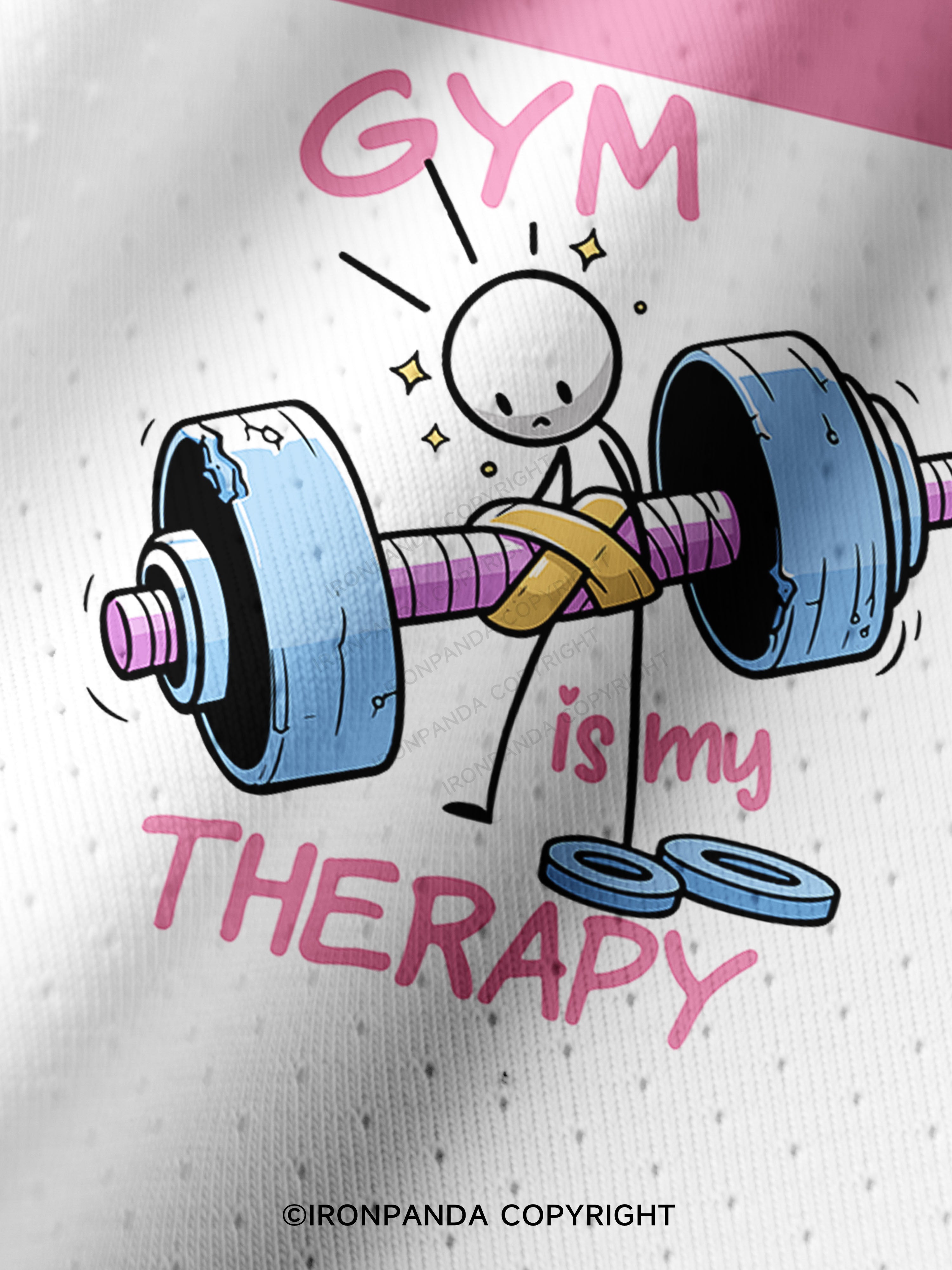 GYM IS MY THERAPY CUTE Pro Mesh Jersey