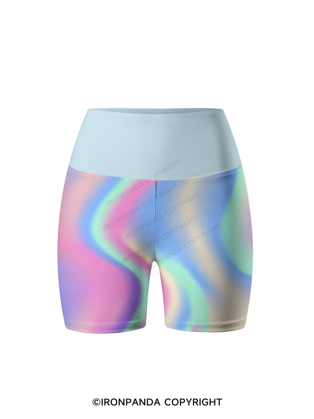 Gradation Printed Yoga Cycling Shorts