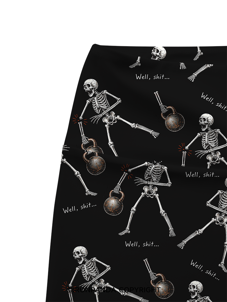 Well Shit... Printed Yoga Cycling Shorts