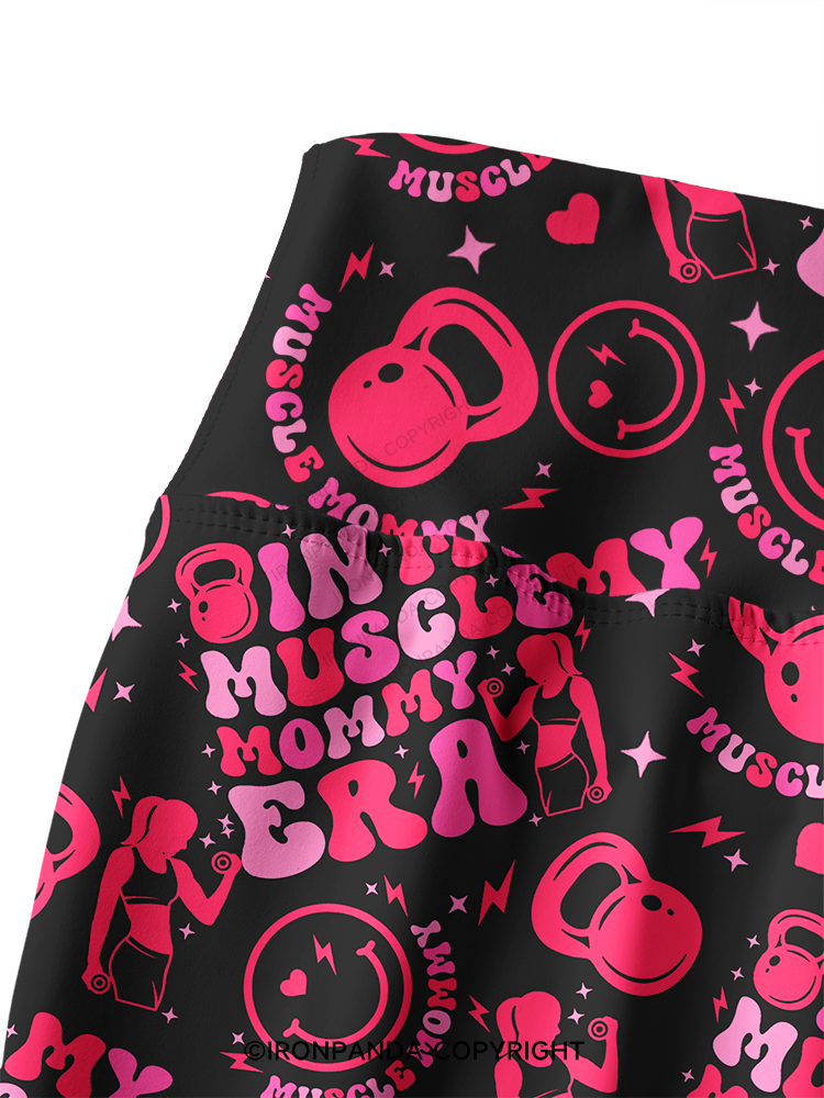 In My Muscle Mommy Era Printed Yoga Pants