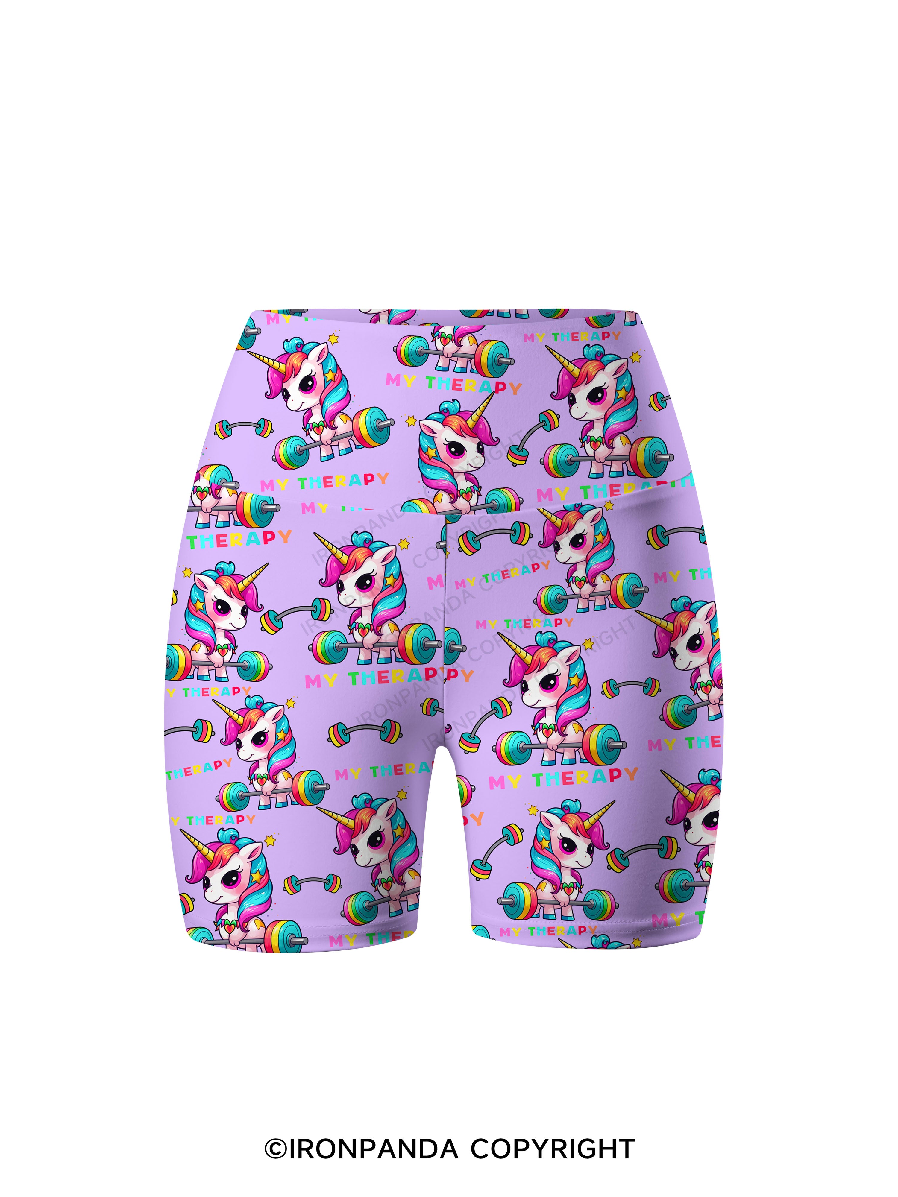 UNICORN MY THERAPY Printed Yoga Cycling Shorts