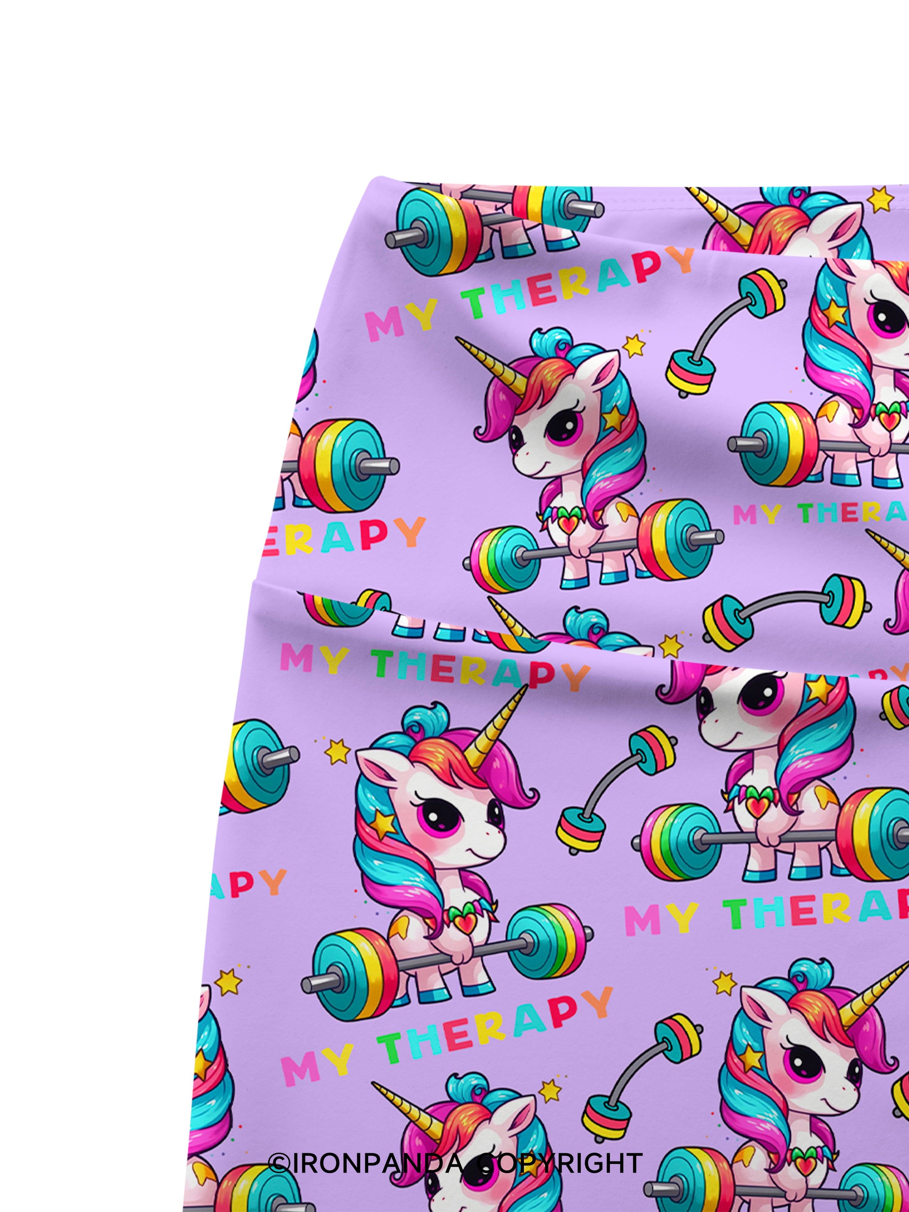 UNICORN MY THERAPY Printed Yoga Cycling Shorts