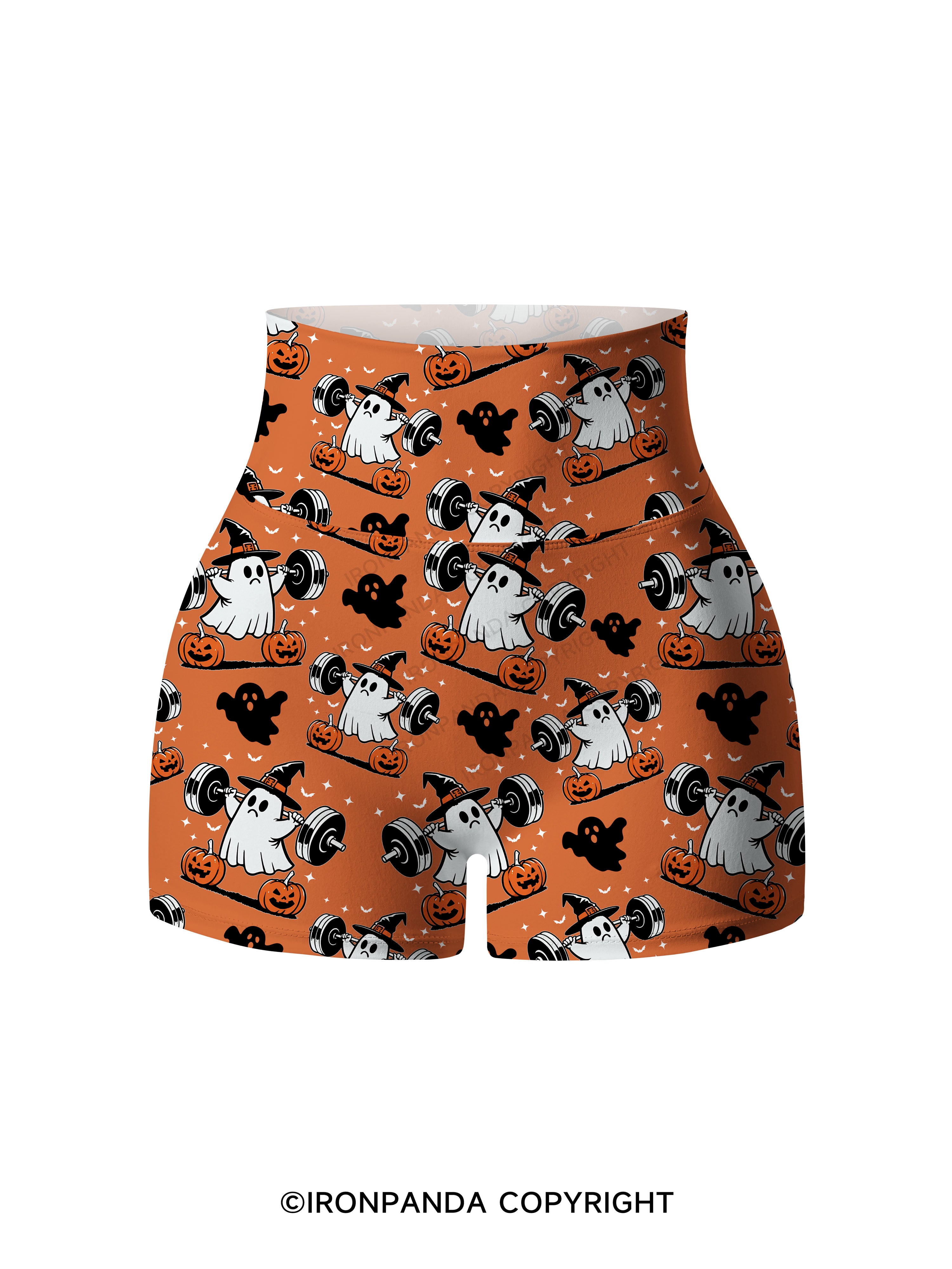 NO TRICKS JUST REPS Printed Yoga Shorts